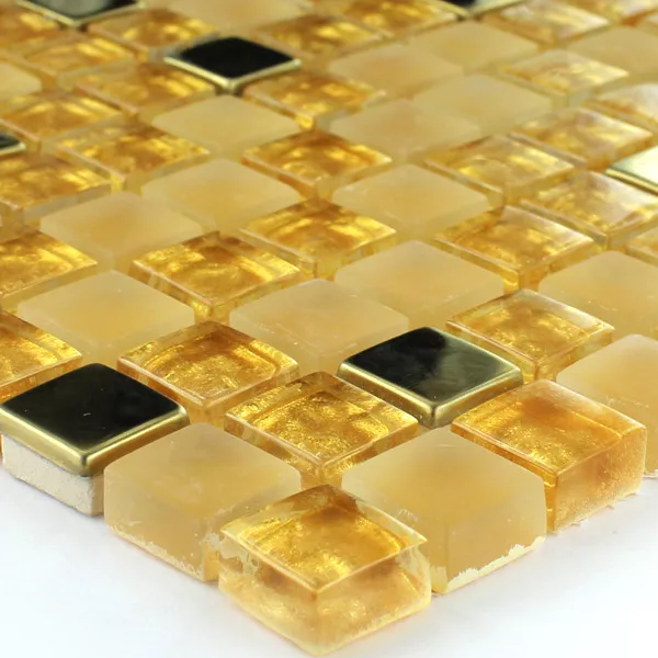 Sticlă Oțel Inoxidabil Metal Plăci De Mozaic Aur
