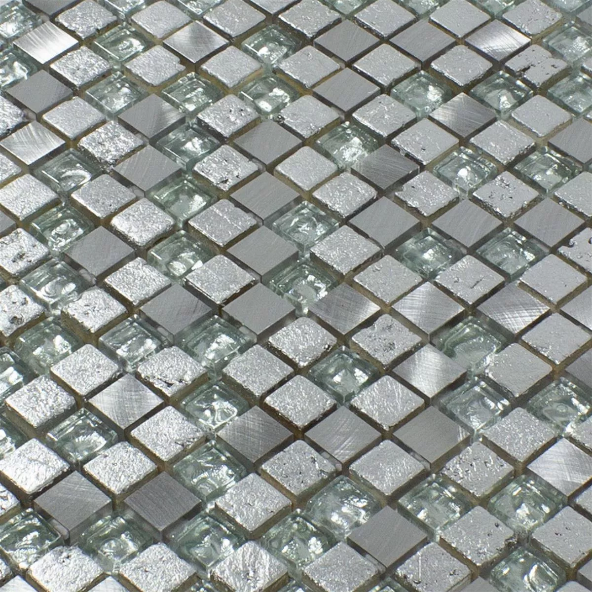 Sticlă Aluminiu Răşină Plăci De Mozaic Stilo Argint