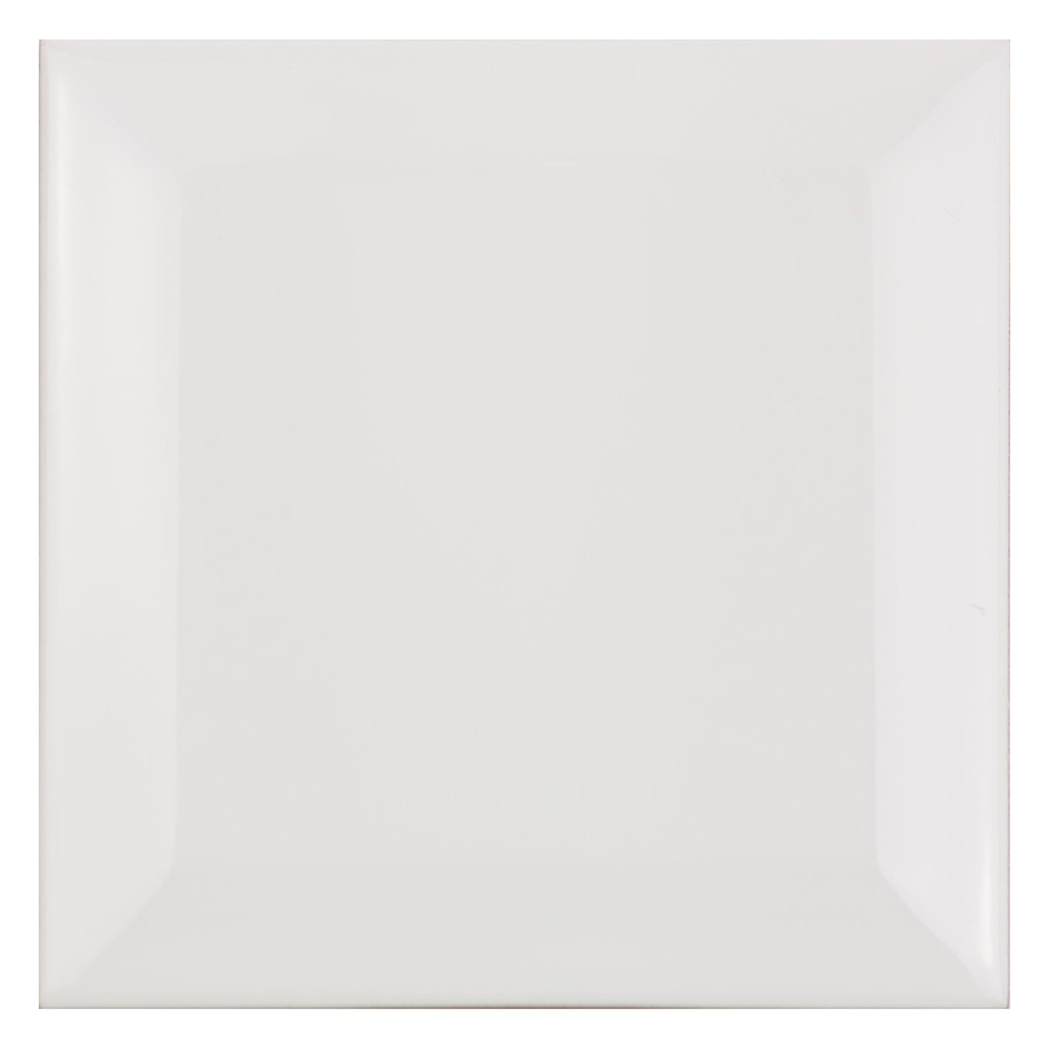 Tigla de metrou Alb Înghețată 10x10 cm Fațetă Catarina Blanco