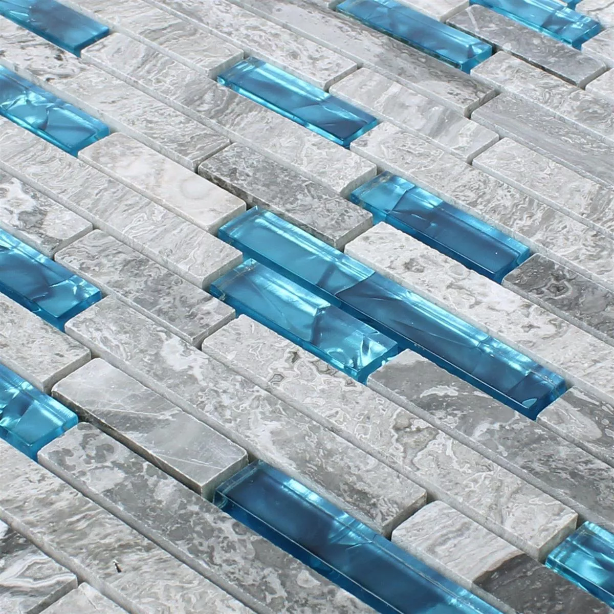 Mozaic De Sticlă Placi De Piatra Naturala Sinop Gri Albastru Stick