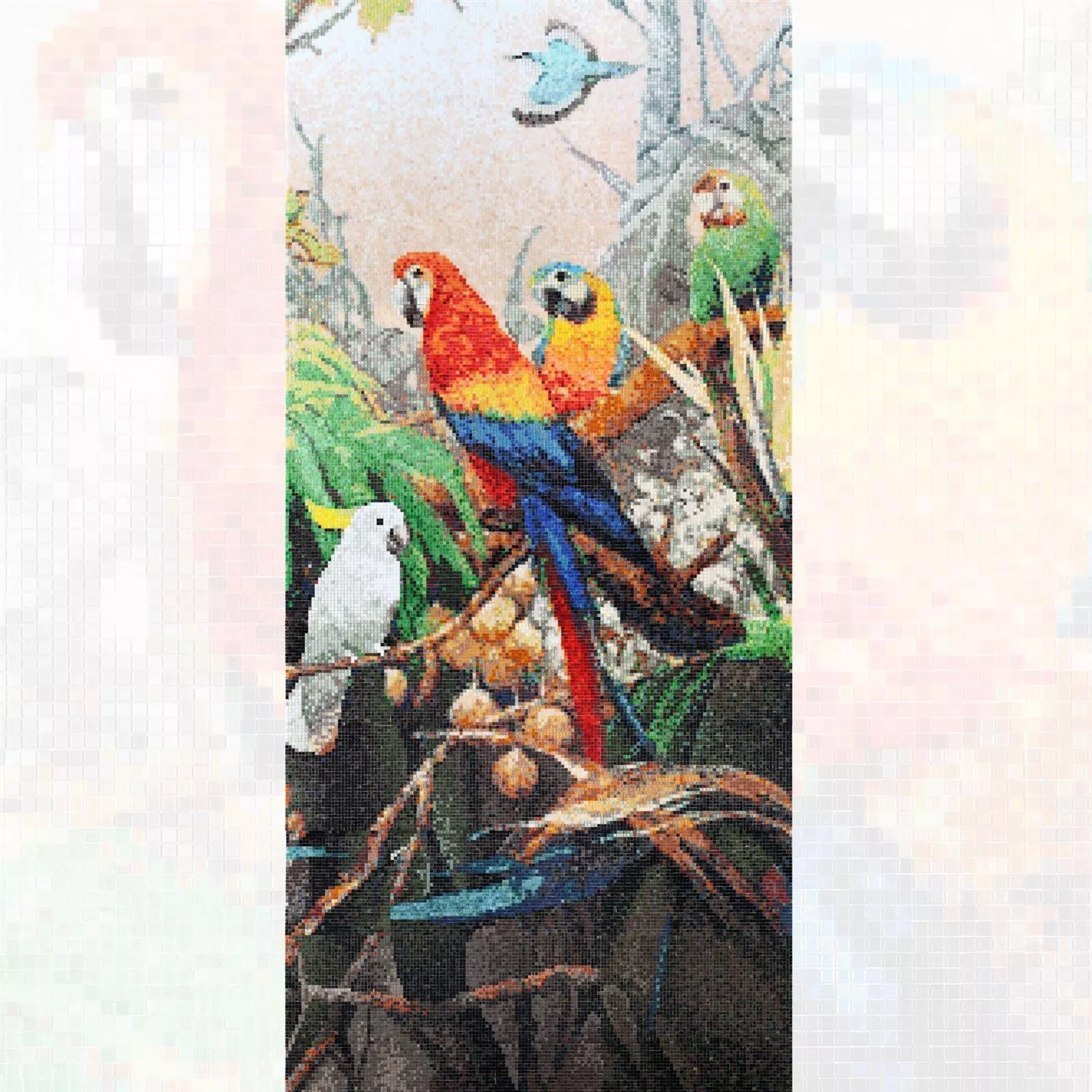Mozaic De Sticlă Imagine Parrots 140x240cm