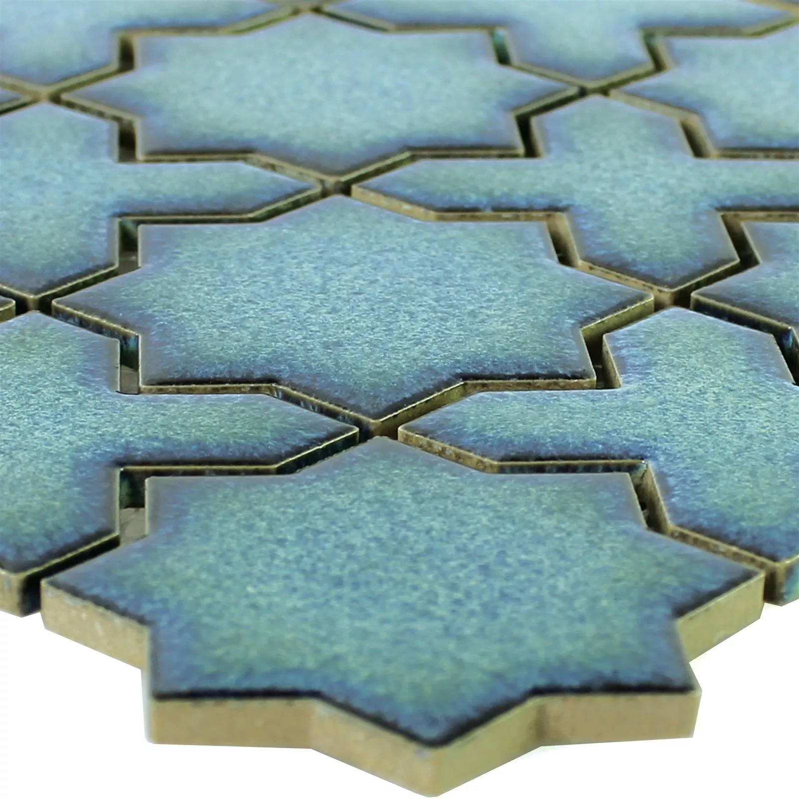 Mozaic Ceramic Gresie Puebla Stea Albastru