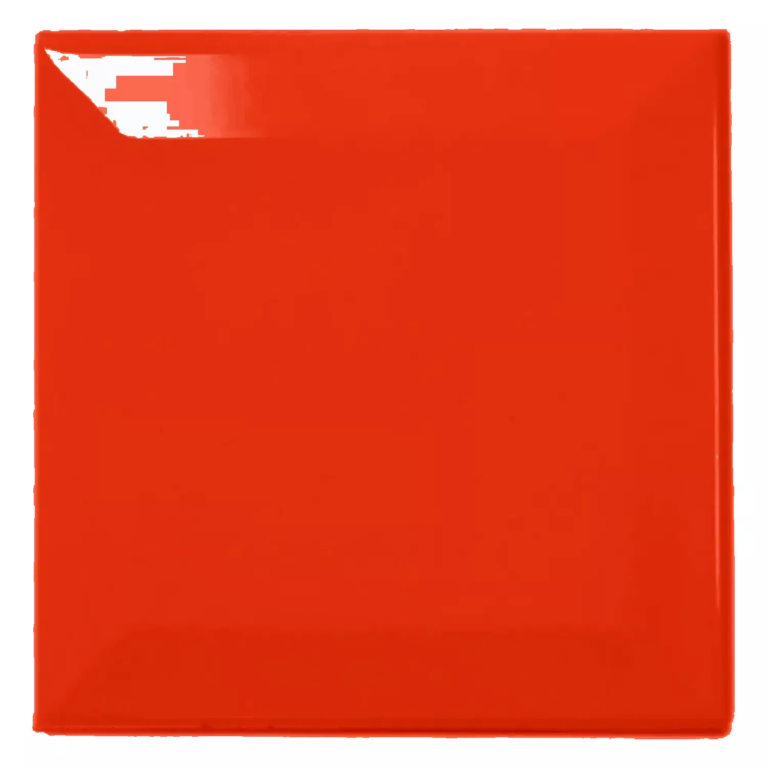 Tigla de metrou Roșu Strălucitor 10x10 cm Fațetă Catarina Rojo