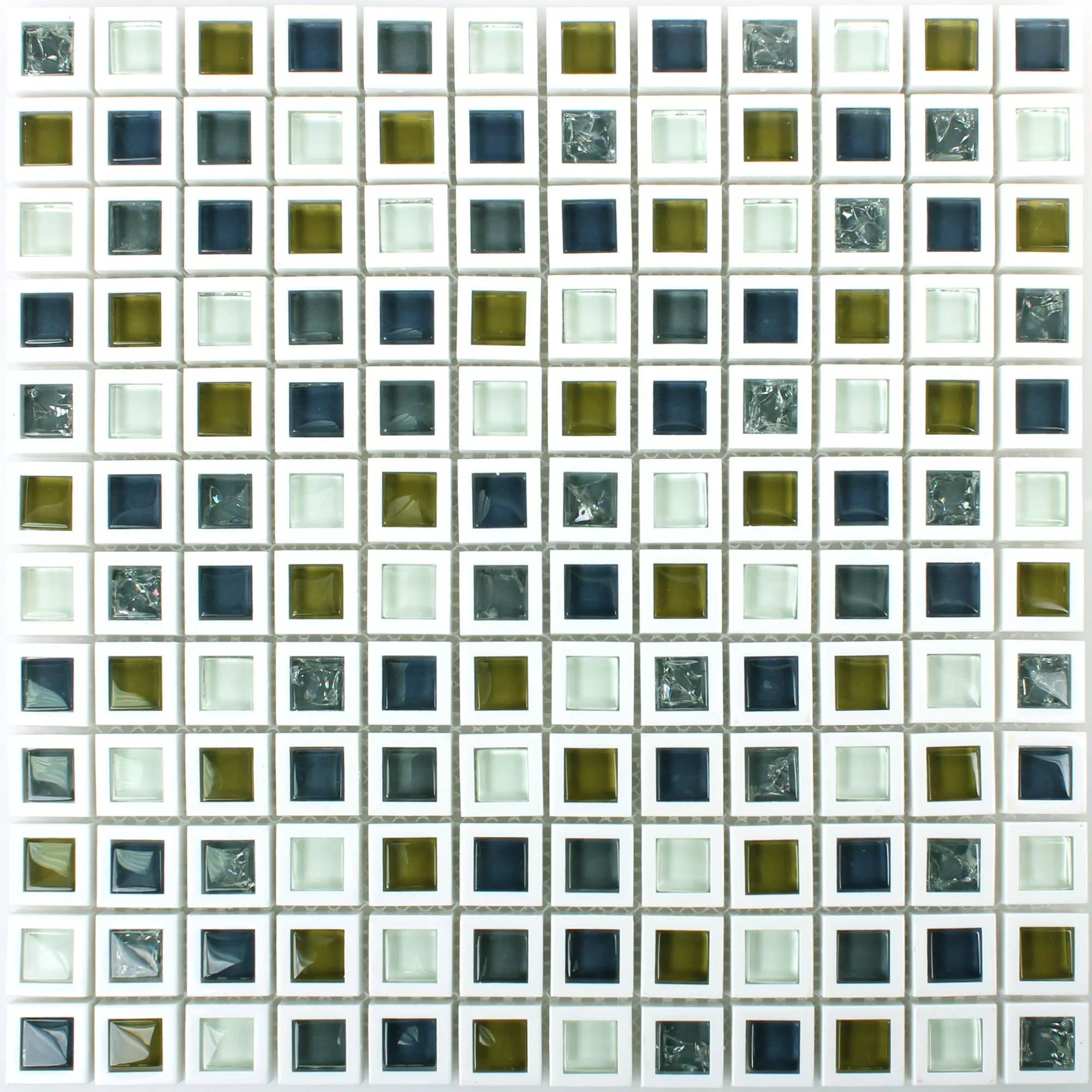 Sticlă Plastic Mozaic Anatolia Verde Alb