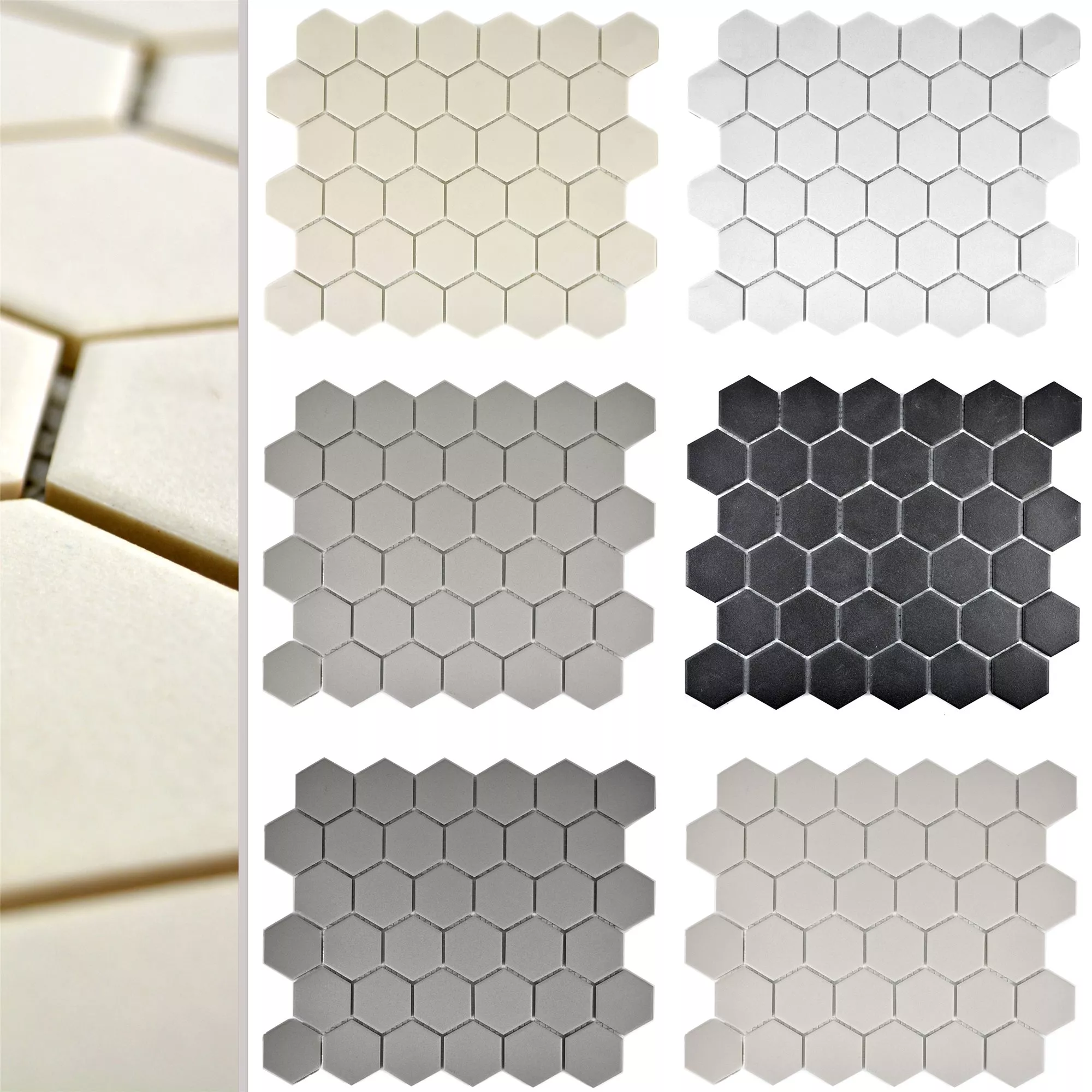 Model din Ceramică Plăci De Mozaic Begomil Hexagon Neglazuit