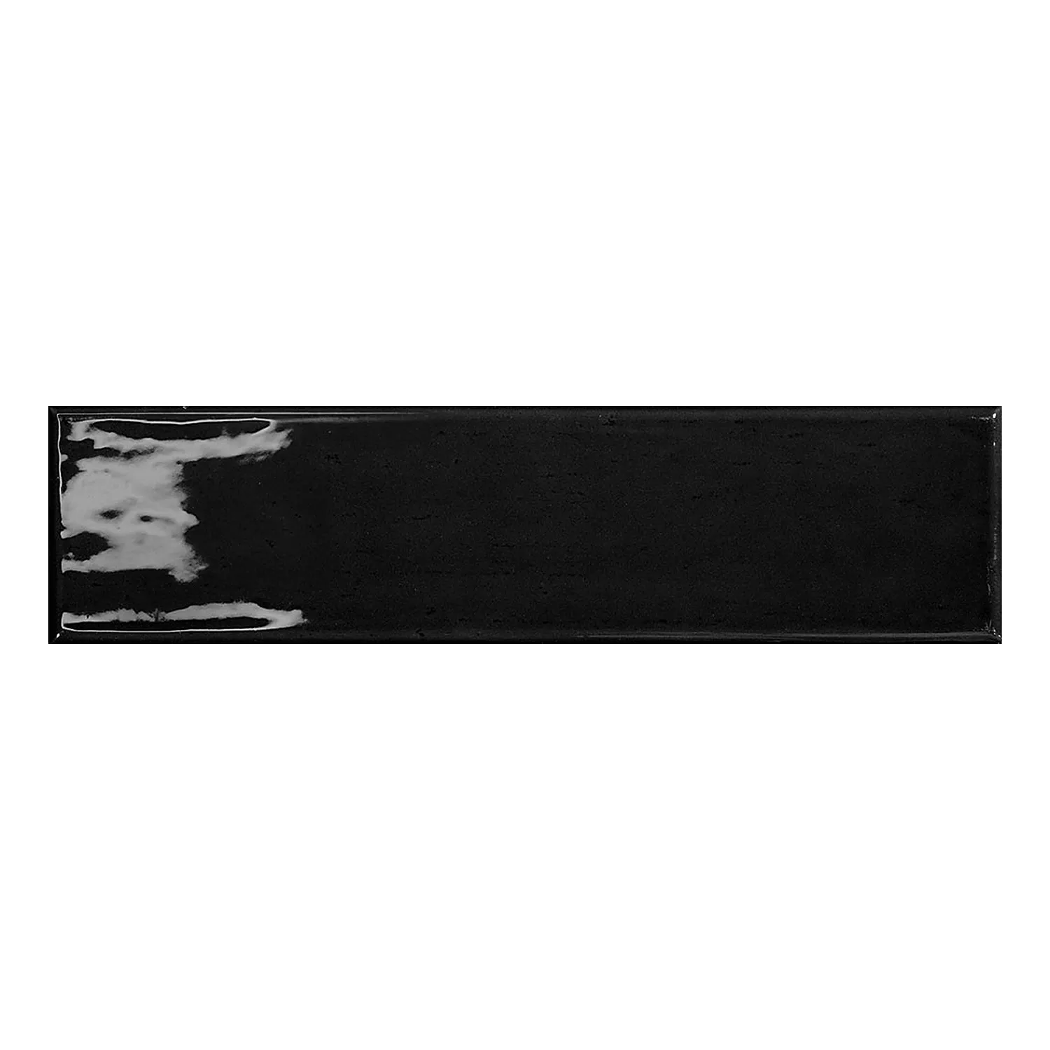 Capena Negru Strălucitor Rustic 7,5x30 cm Negro