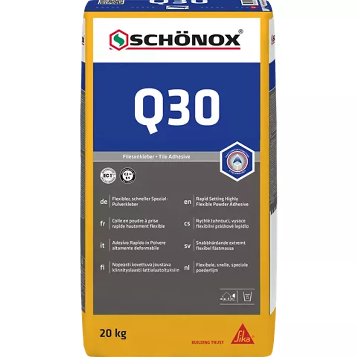 Adeziv pentru plăci Schönox Q30 Adeziv special flexibil sub formă de pulbere 20 KG