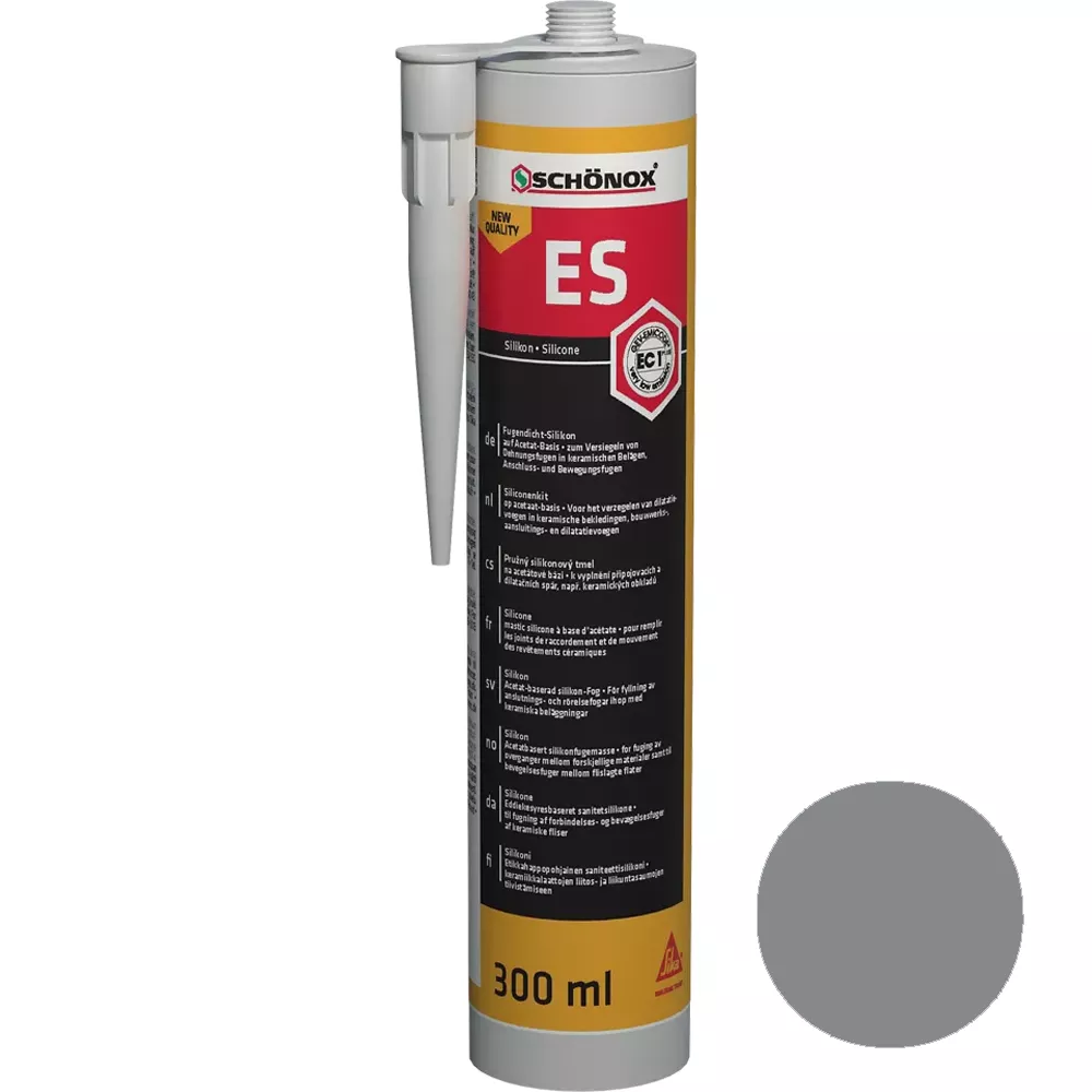 Sigilant siliconic pentru rosturi Schönox ES Platinum Grey (300ml)