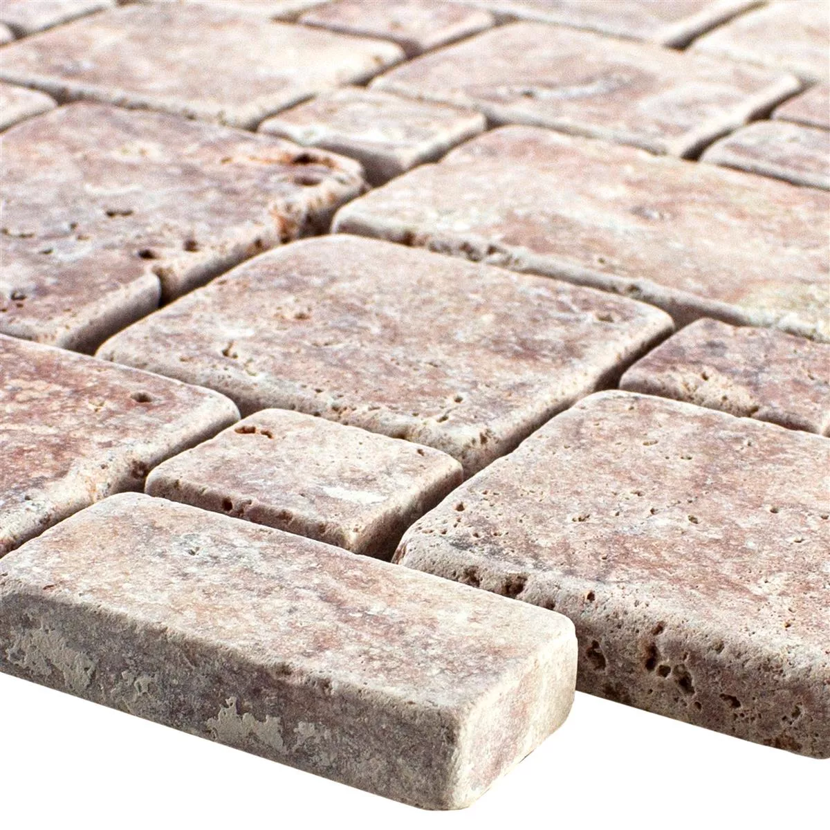 Piatră Naturală Travertin Plăci De Mozaic LaGrange Roșu Piatră Naturală Travertin Plăci De Mozaic LaGrange Roșu