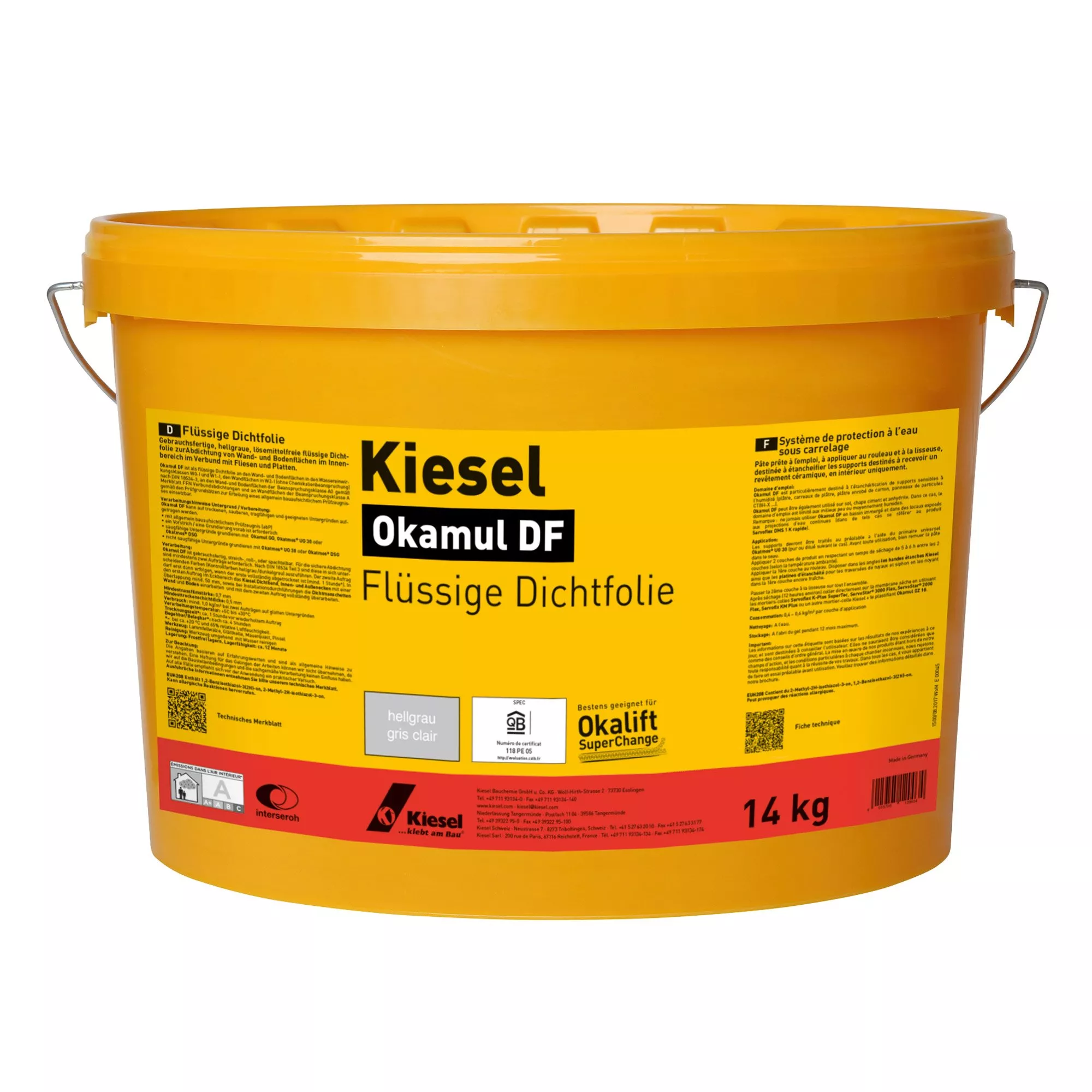 Kiesel Okamul DF - Film de etanșare lichid gri deschis (14KG)