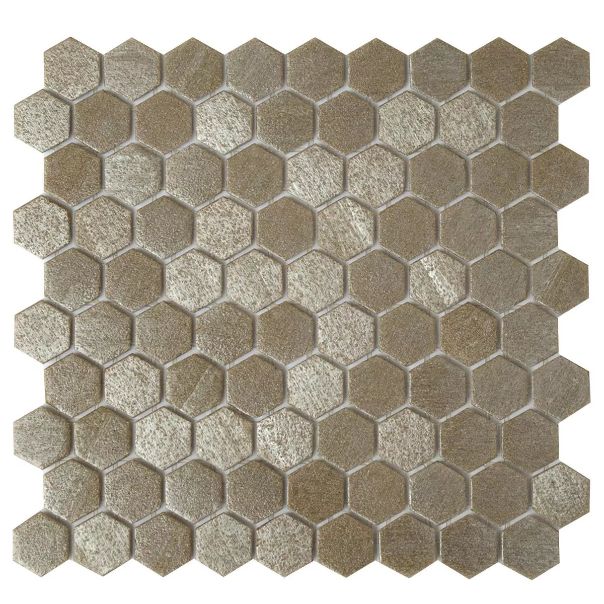 Mozaic De Sticlă Gresie Trend-Vi Hexagonal 2120 Maro Deschis
