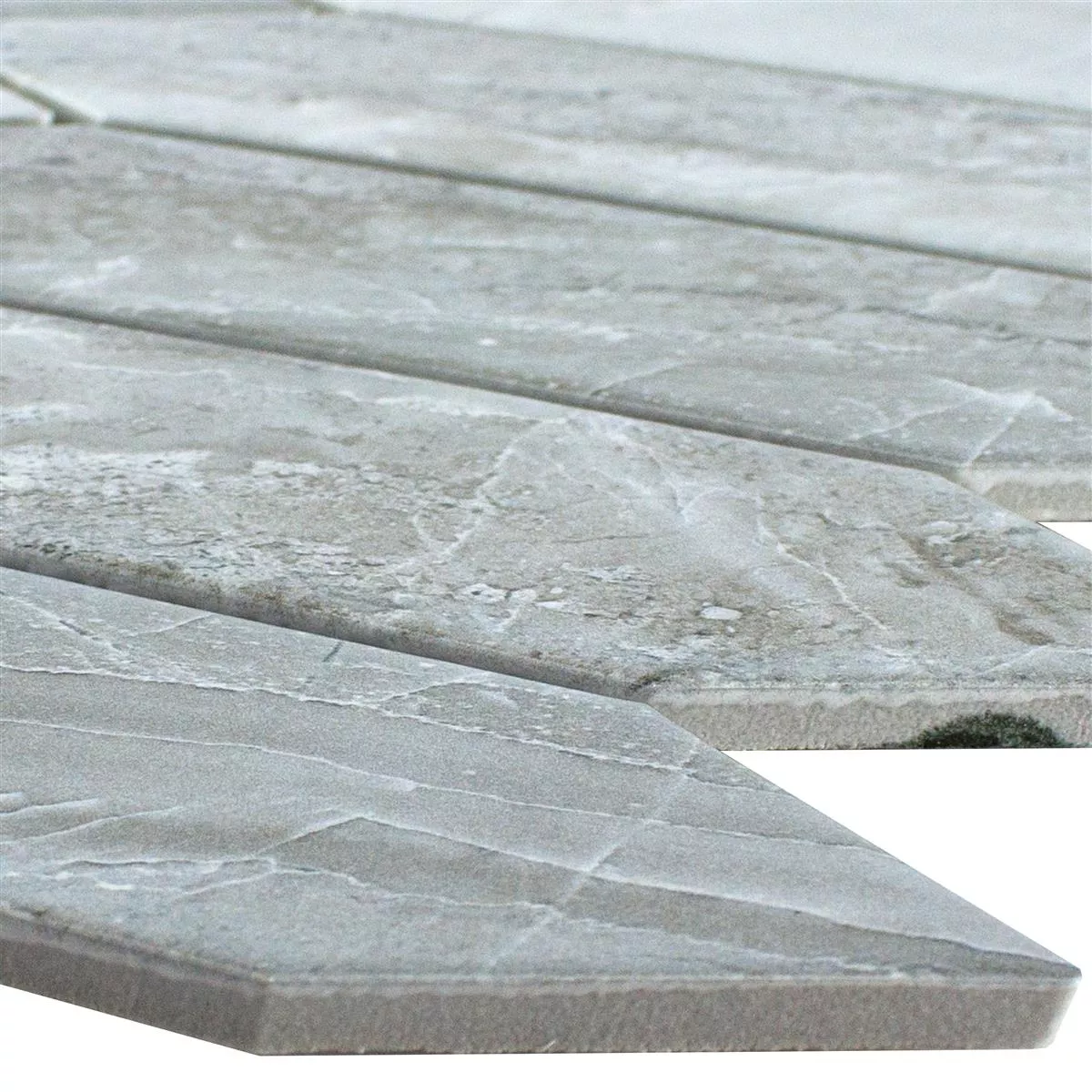 Model din Ceramică Plăci De Mozaic Dorris Picket Aspect De Piatră Gri Deschis