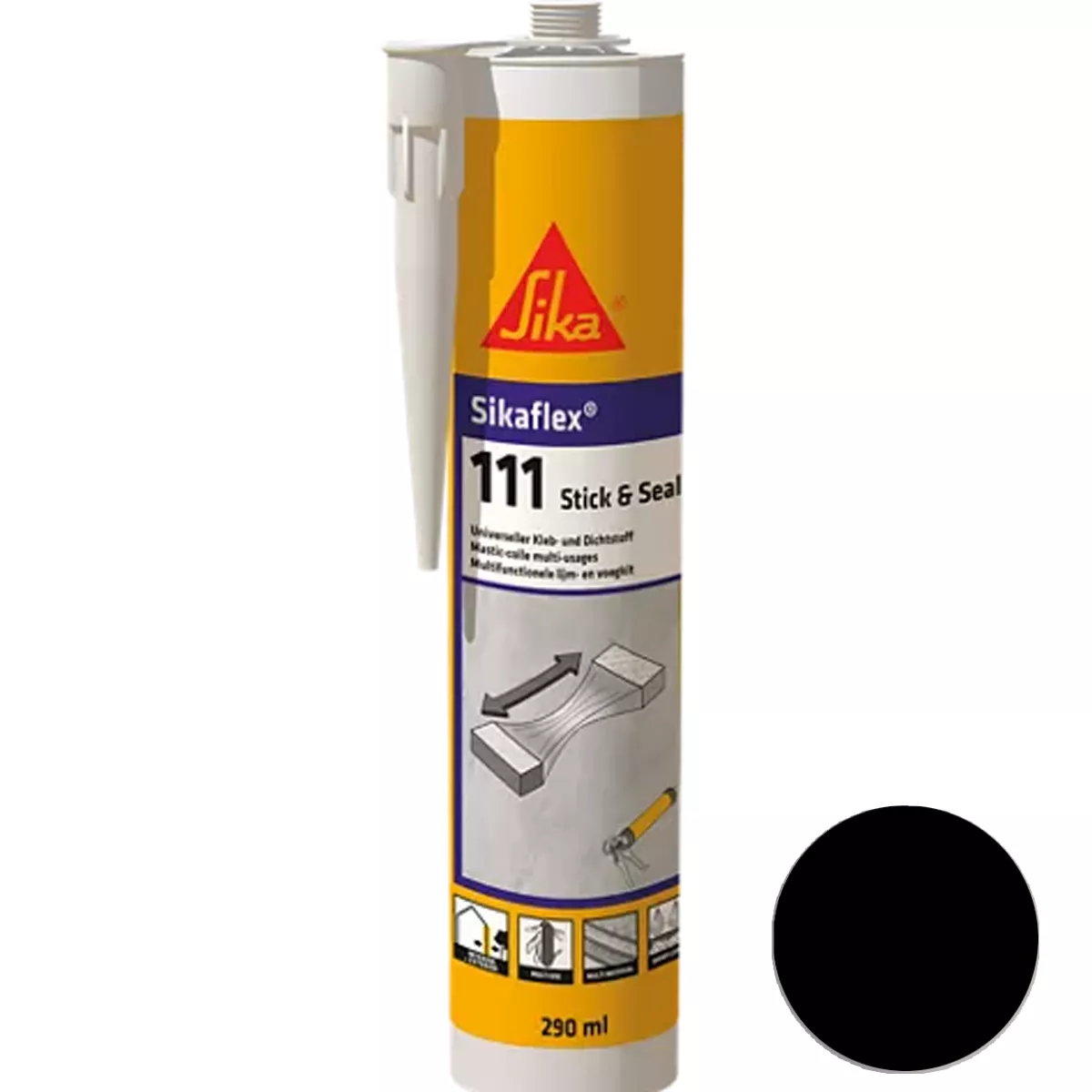 Adeziv și etanșant Sikaflex-111 Stick & Seal Black