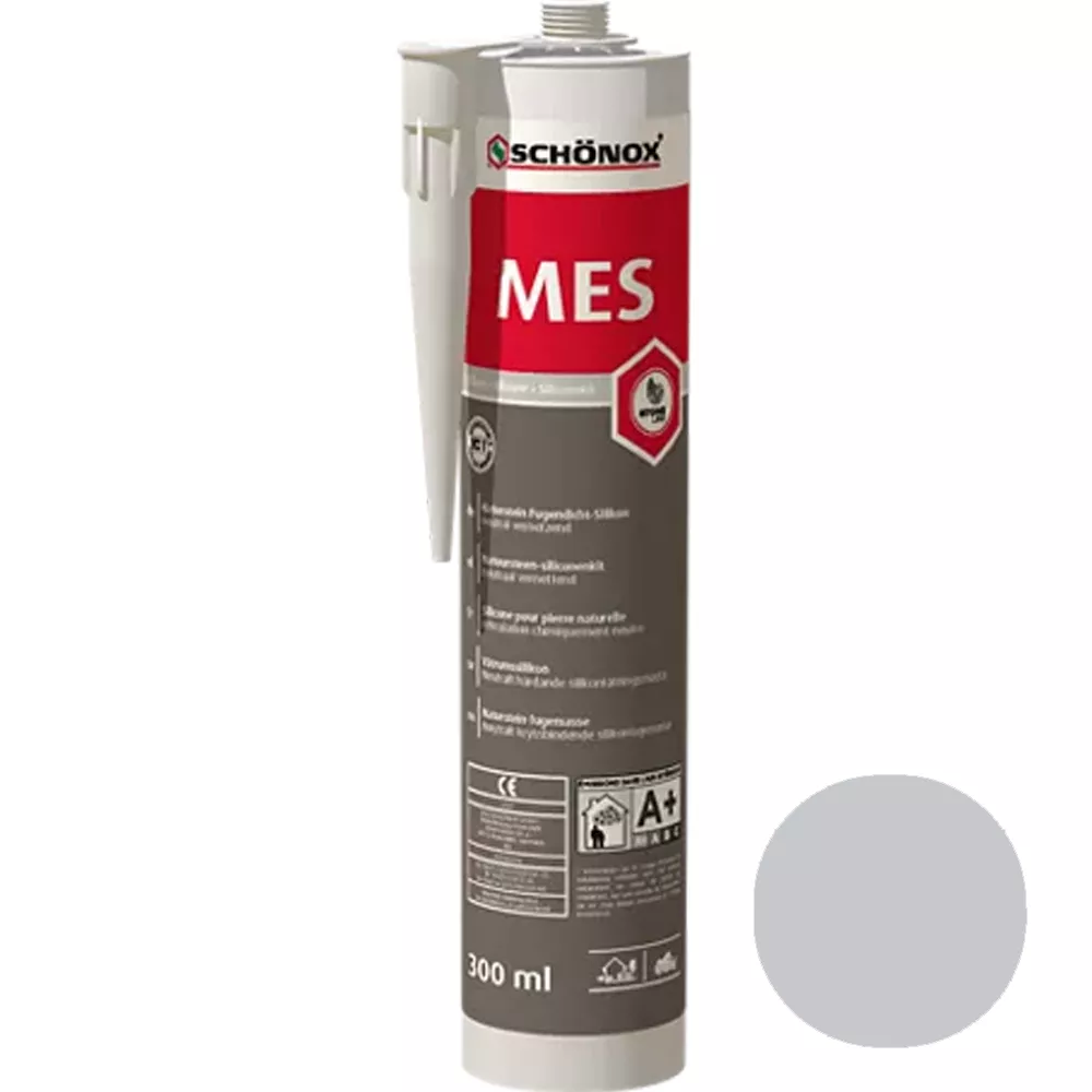 Schönox MES Silicon de etanșare pentru rosturi de marmură, gri argintiu, 300 ml