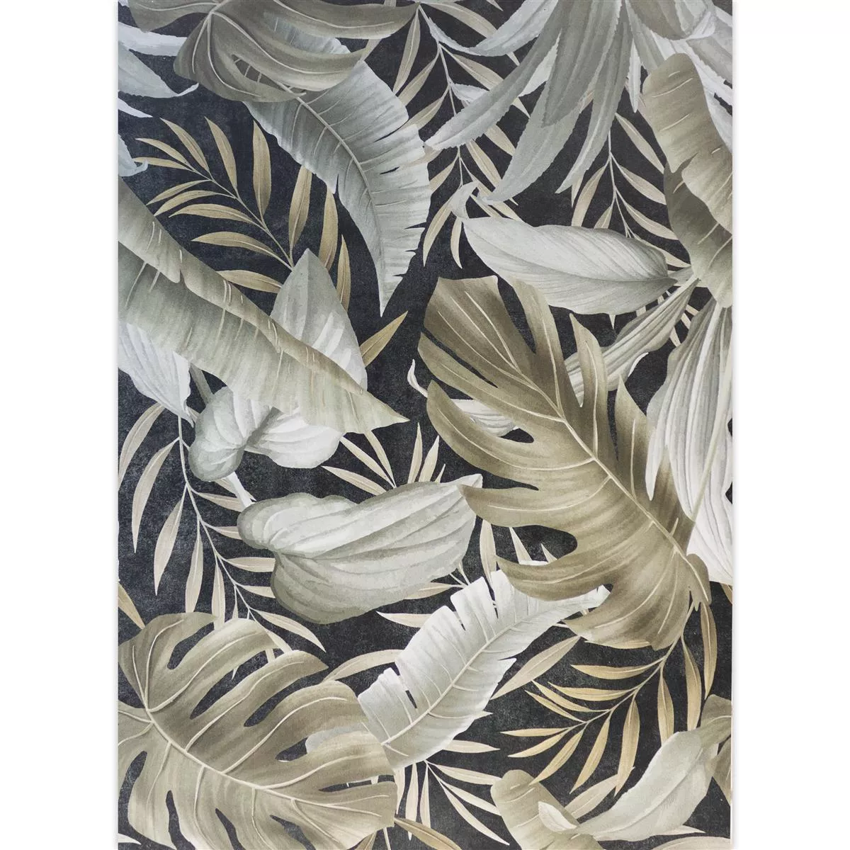 Plăci Ceramice Pentru Pereti Honolulu Floral 60x120cm Negru