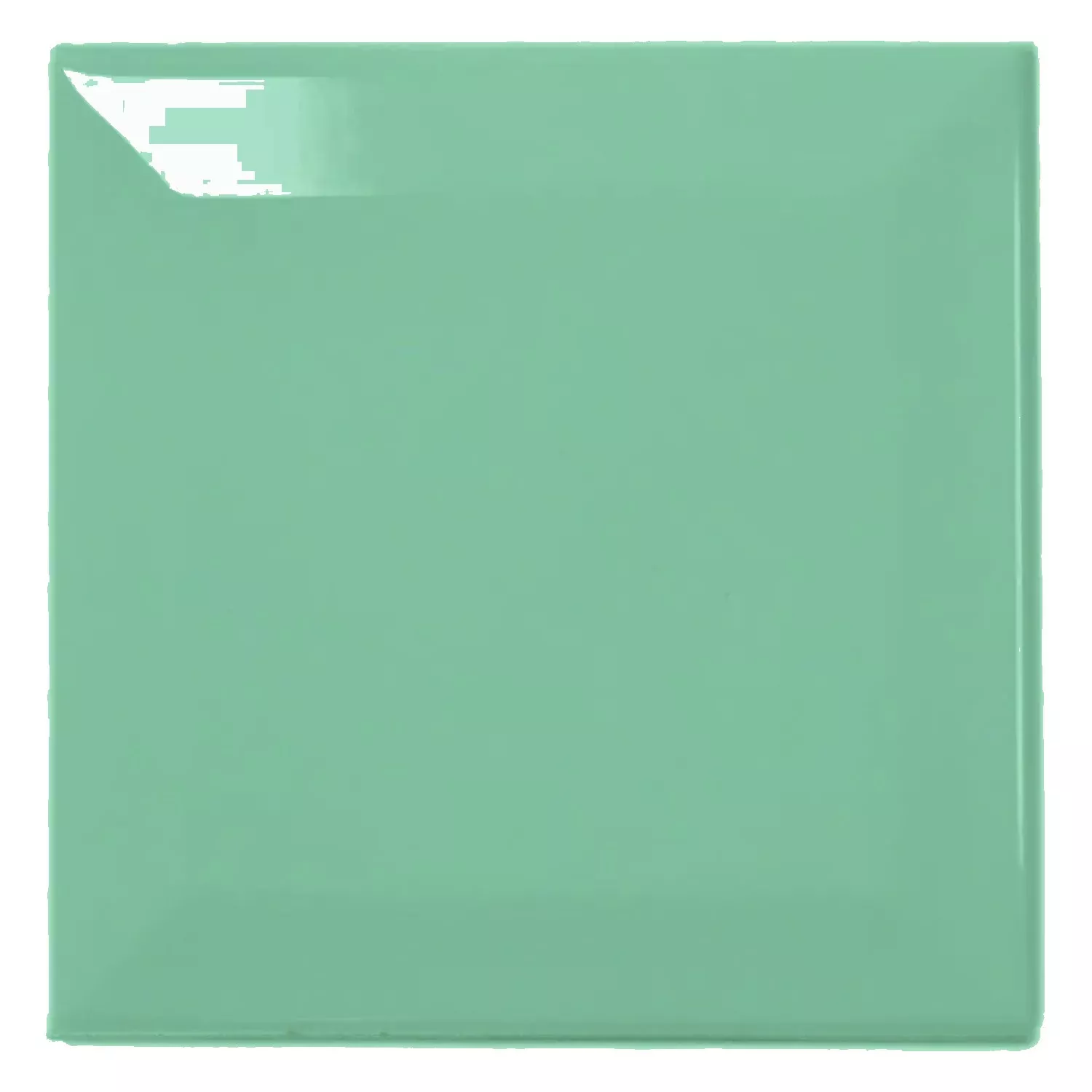 Tigla de metrou Verde Strălucitor 10x10 cm Fațetă Catarina Manzana