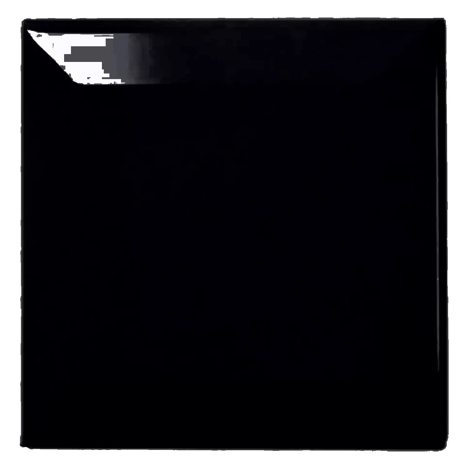 Tigla de metrou Negru Strălucitor 10x10 cm Fațetă Catarina Negro