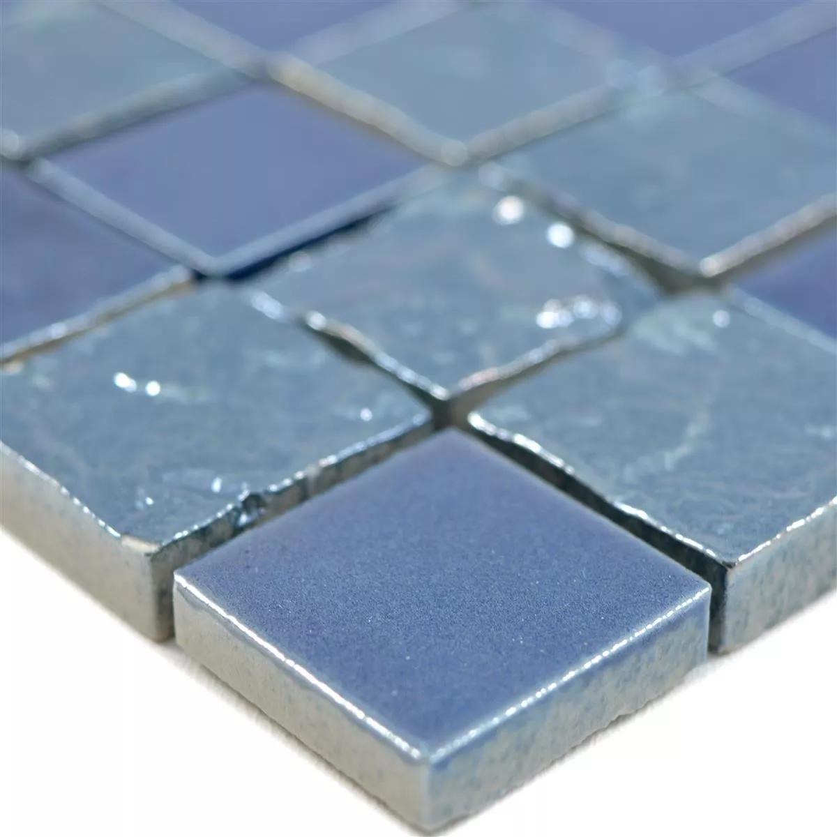 Model din Mozaic Ceramic Gresie Shogun 3D Albastru