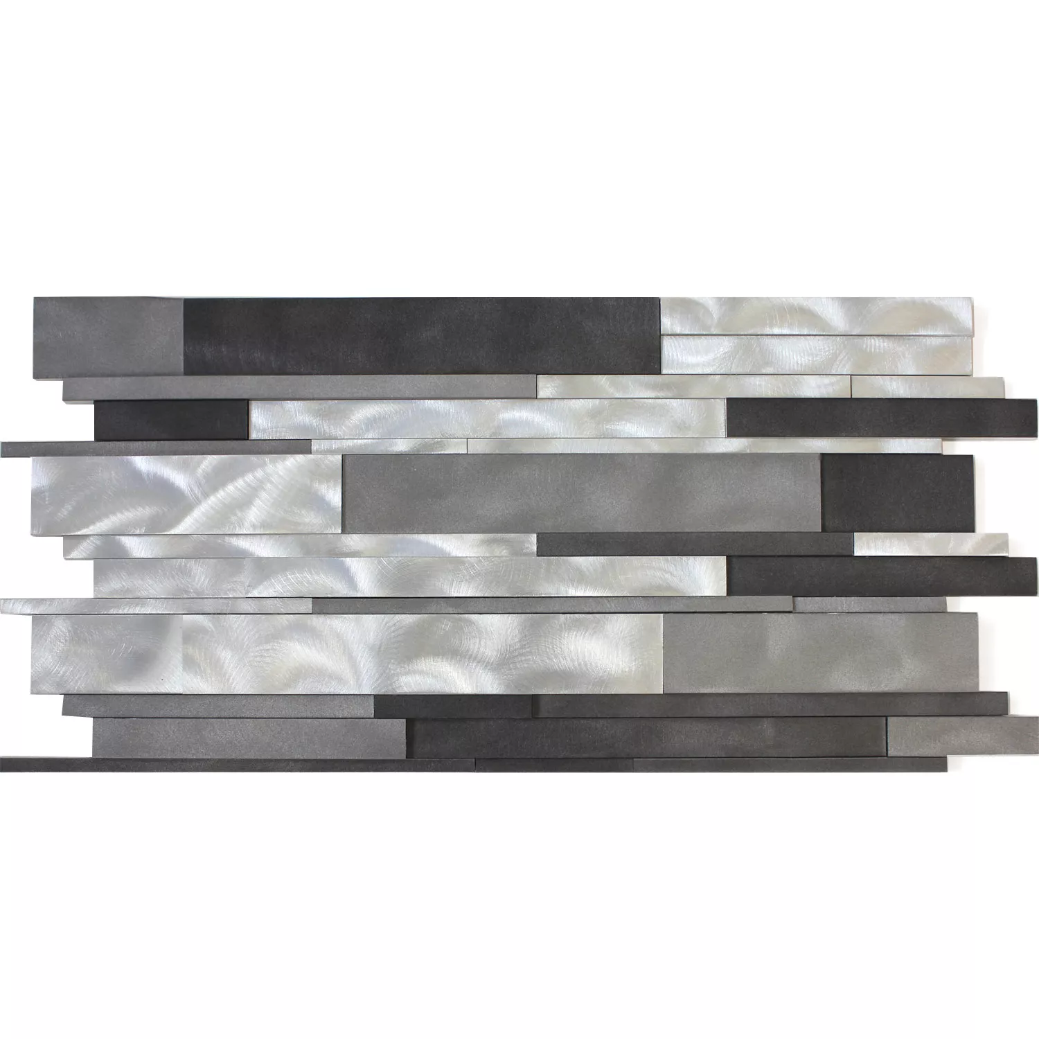 Plăci De Mozaic Aluminiu Talara Negru Argint 300x600mm