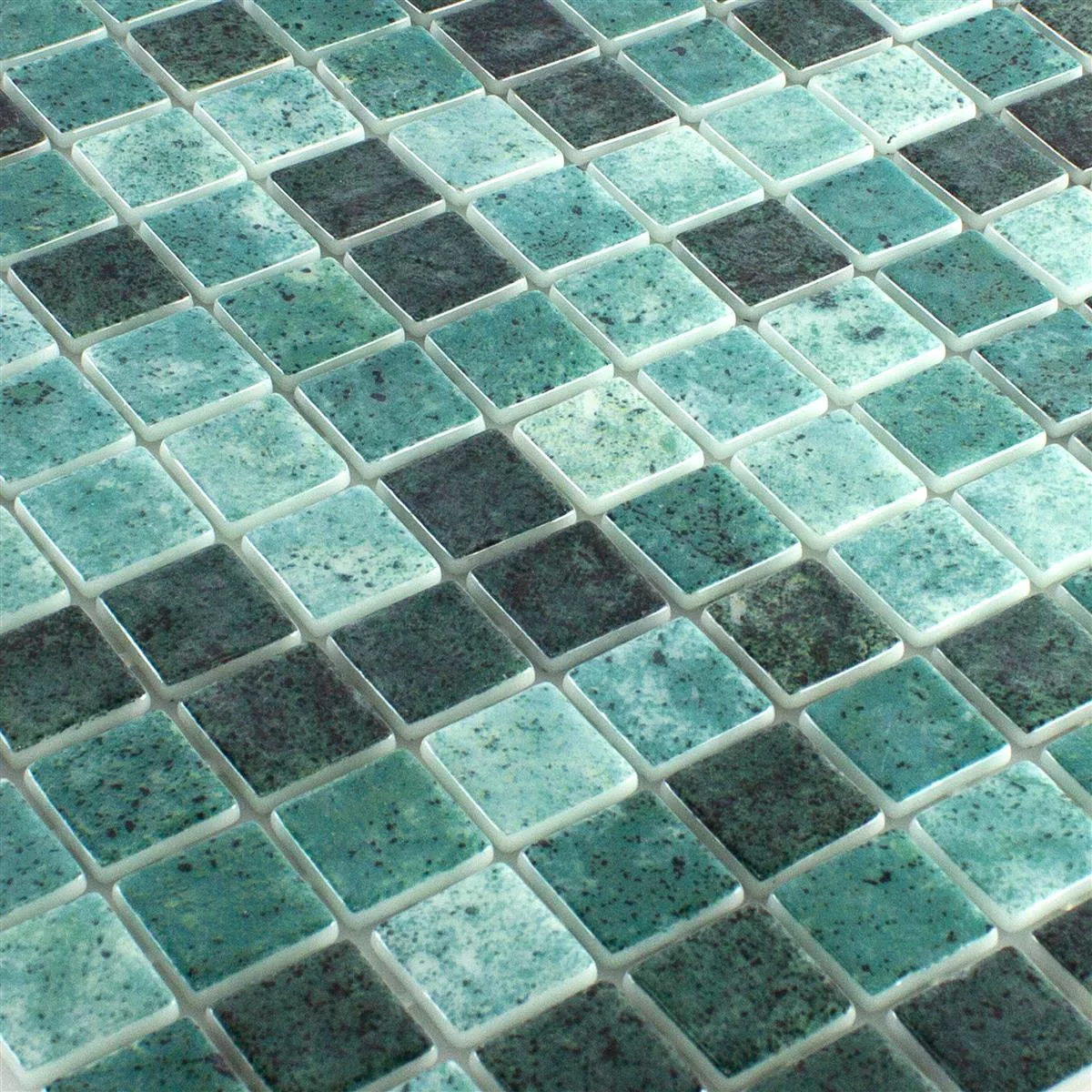 Mozaic Din Sticlă Pentru Piscină Baltic Verde 25x25mm