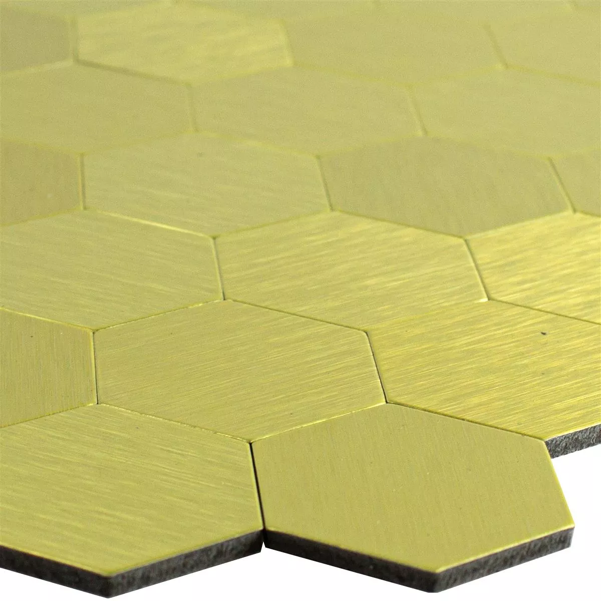Plăci De Mozaic Metal Autoadeziv Vryburg Aur Hexagon Plăci De Mozaic Metal Autoadeziv Vryburg Aur Hexagon