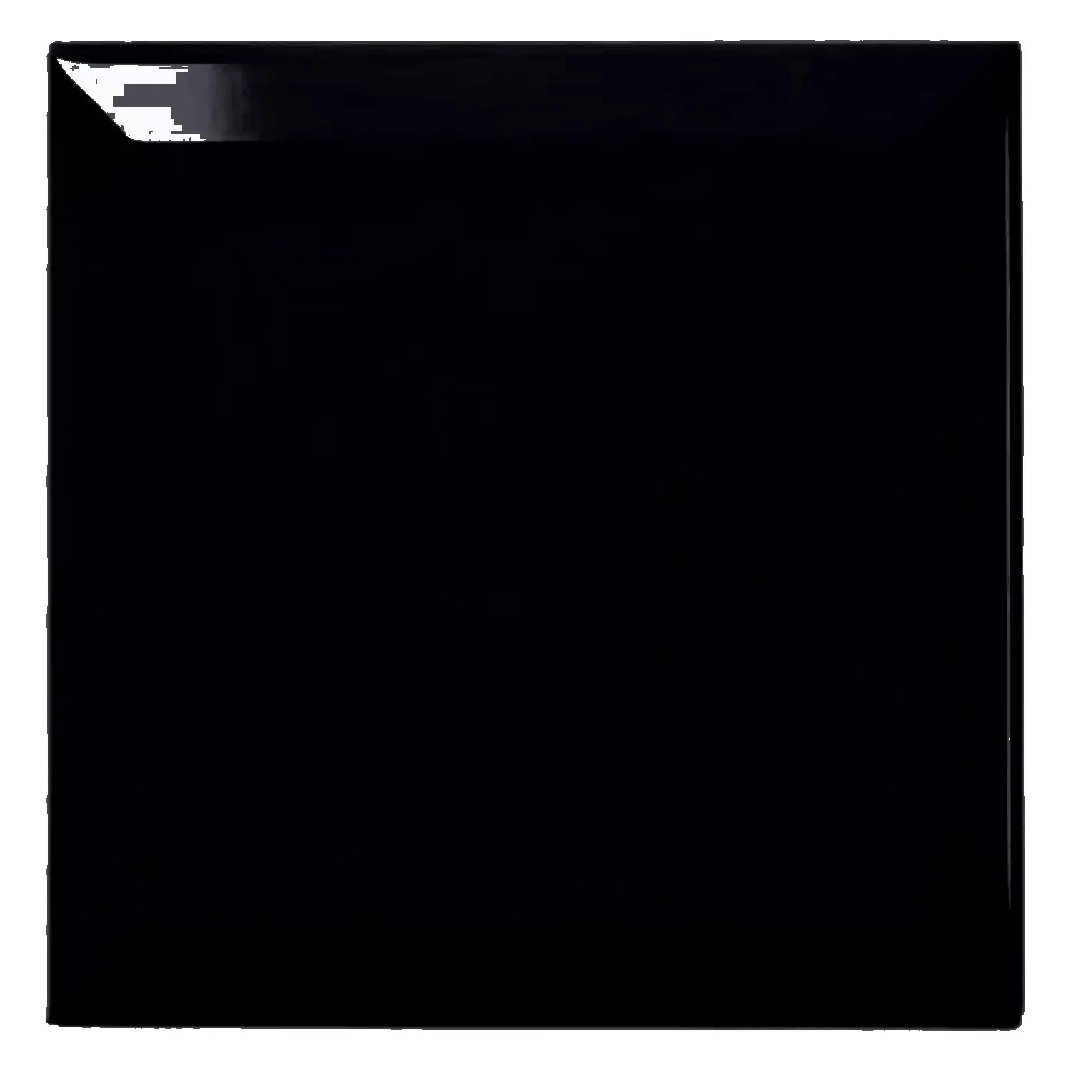 Tigla de metrou Negru Strălucitor 15x15 cm Fațetă Eris Negro