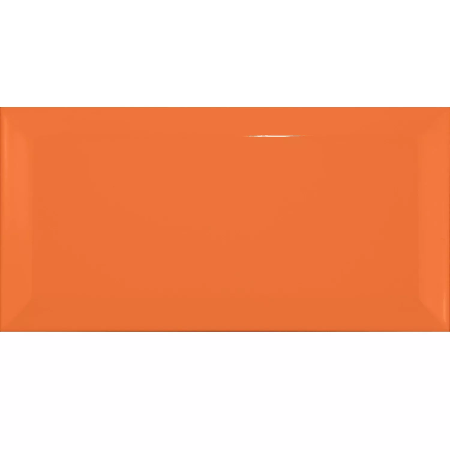 Tigla de metrou Portocale Strălucitor 7,5x15 cm Fațetă Pitcox Naranja