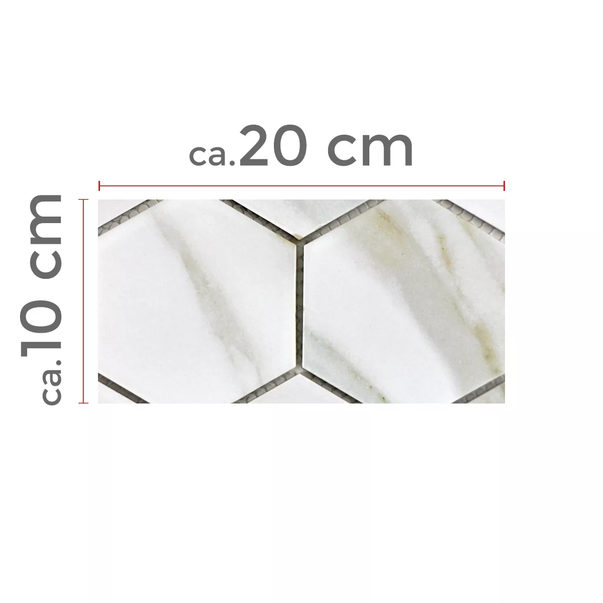 Model din Ceramică Plăci De Mozaic Zorro Calacatta Hexagon 