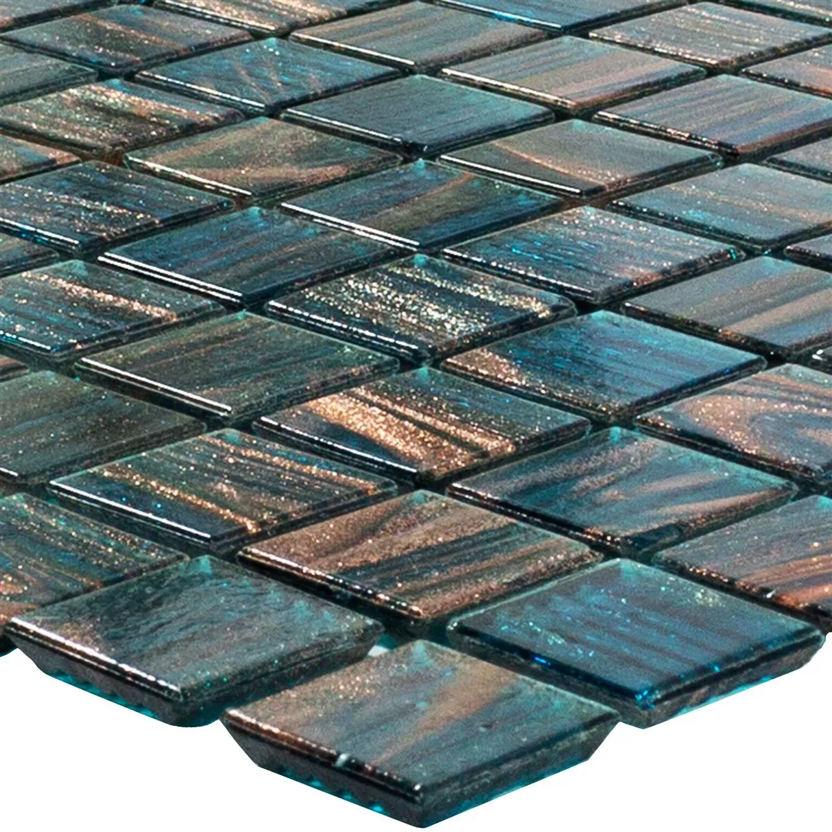 Mozaic De Sticlă Gresie Kyoto Petrol Albastru