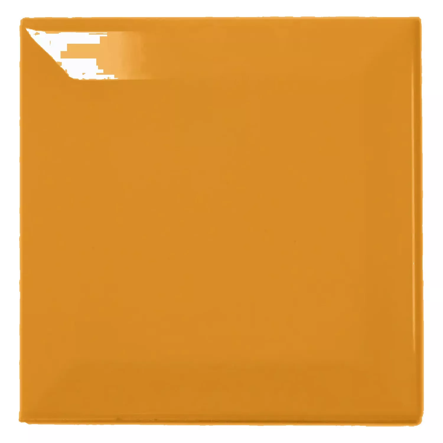 Tigla de metrou Galben Strălucitor 10x10 cm Fațetă Catarina Ocre