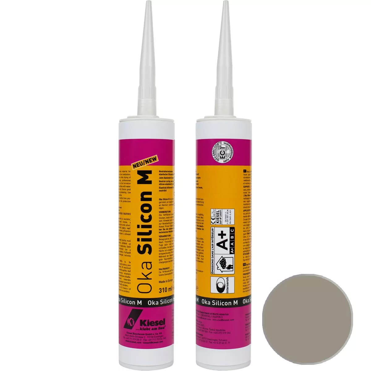 Pietriș pentru rosturi din silicon din piatră naturală OKA SILICON M gri piatră 310 ml Pietriș pentru rosturi din silicon din piatră naturală OKA SILICON M gri piatră 310 ml