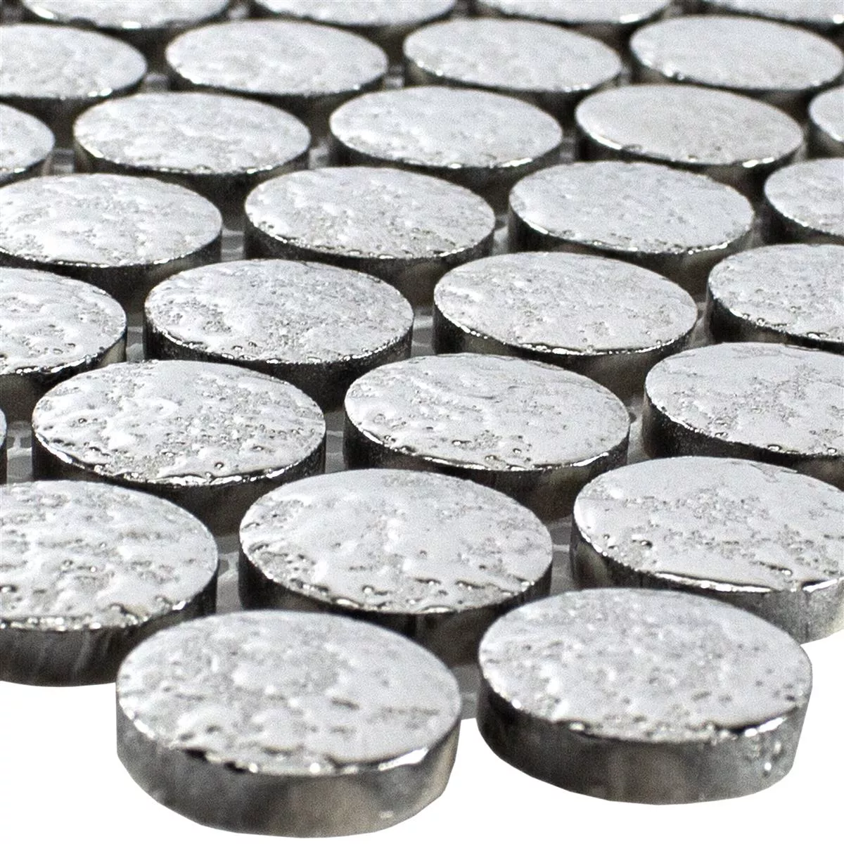 Ceramică Buton Efect Plăci De Mozaic Meneksche Argint Ceramică Buton Efect Plăci De Mozaic Meneksche Argint