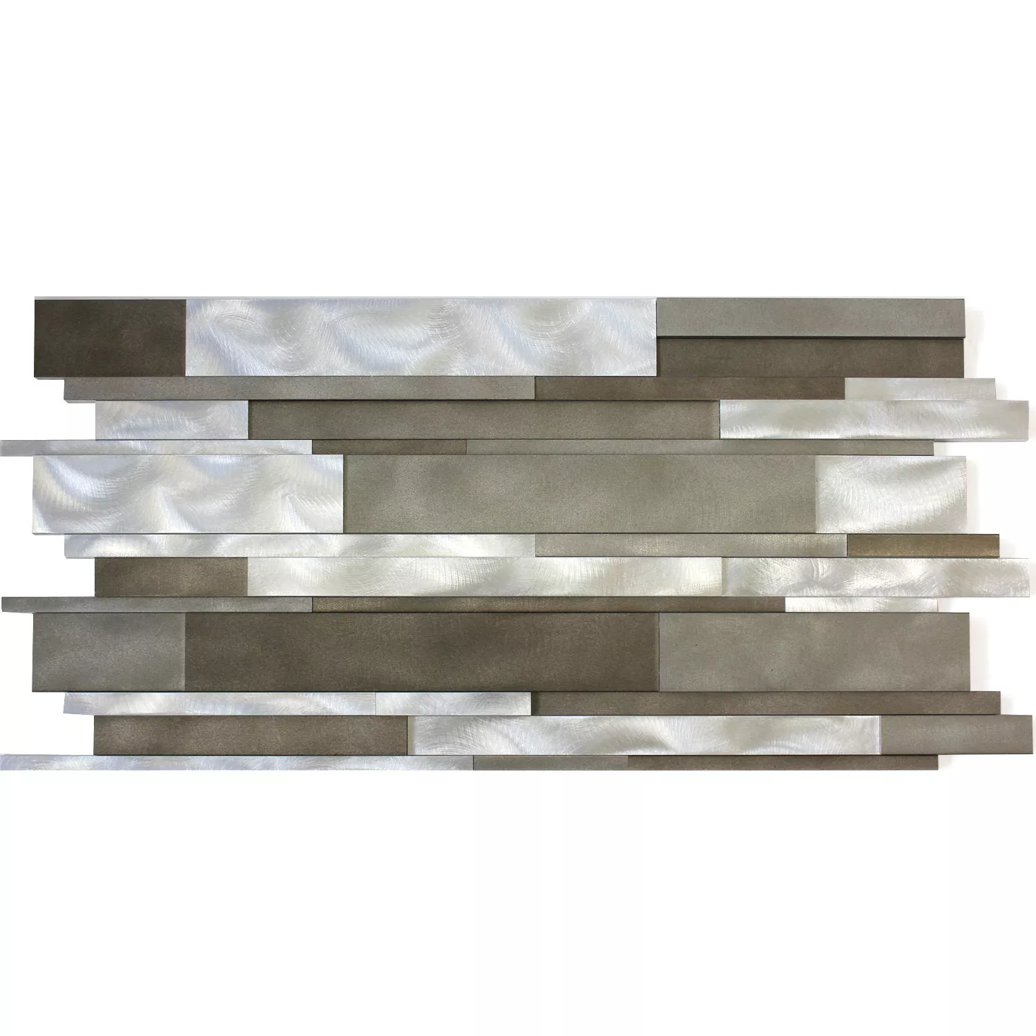 Plăci De Mozaic Aluminiu Metal Talara Noroi Mix 300x600mm
