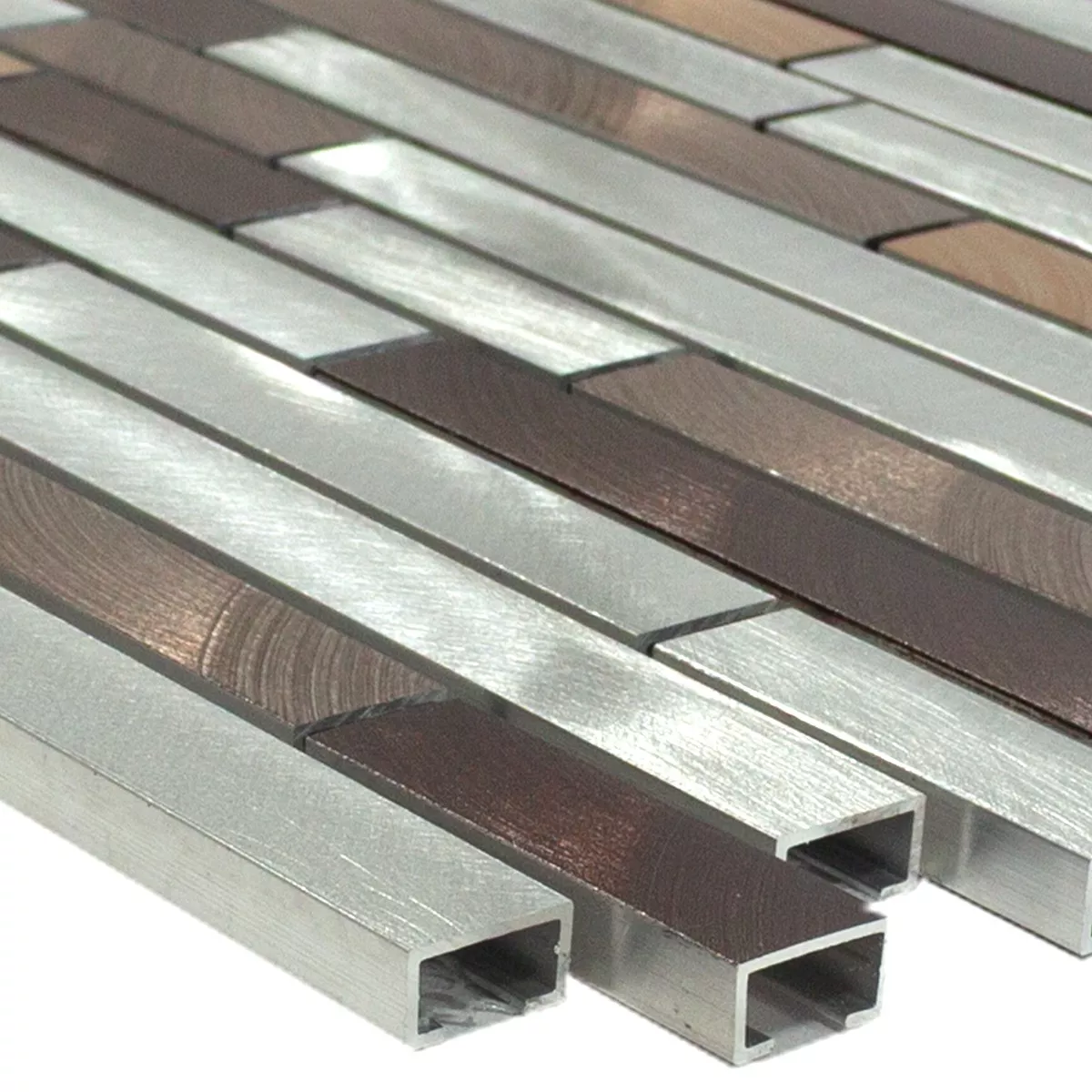 Aluminiu Metal Plăci De Mozaic Caramella Maro Argint