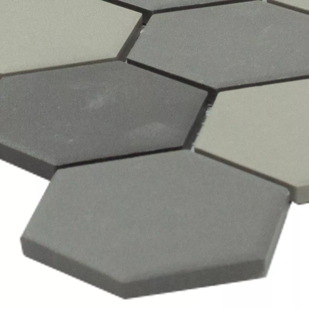 Ceramică Tiglă De Mozaic Hexagon Bern Gri Negru Ceramică Tiglă De Mozaic Hexagon Bern Gri Negru
