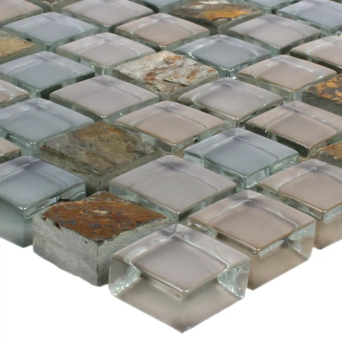 Plăci De Mozaic Marmură Java Amestecul De Sticlă Apollo Maro 15
