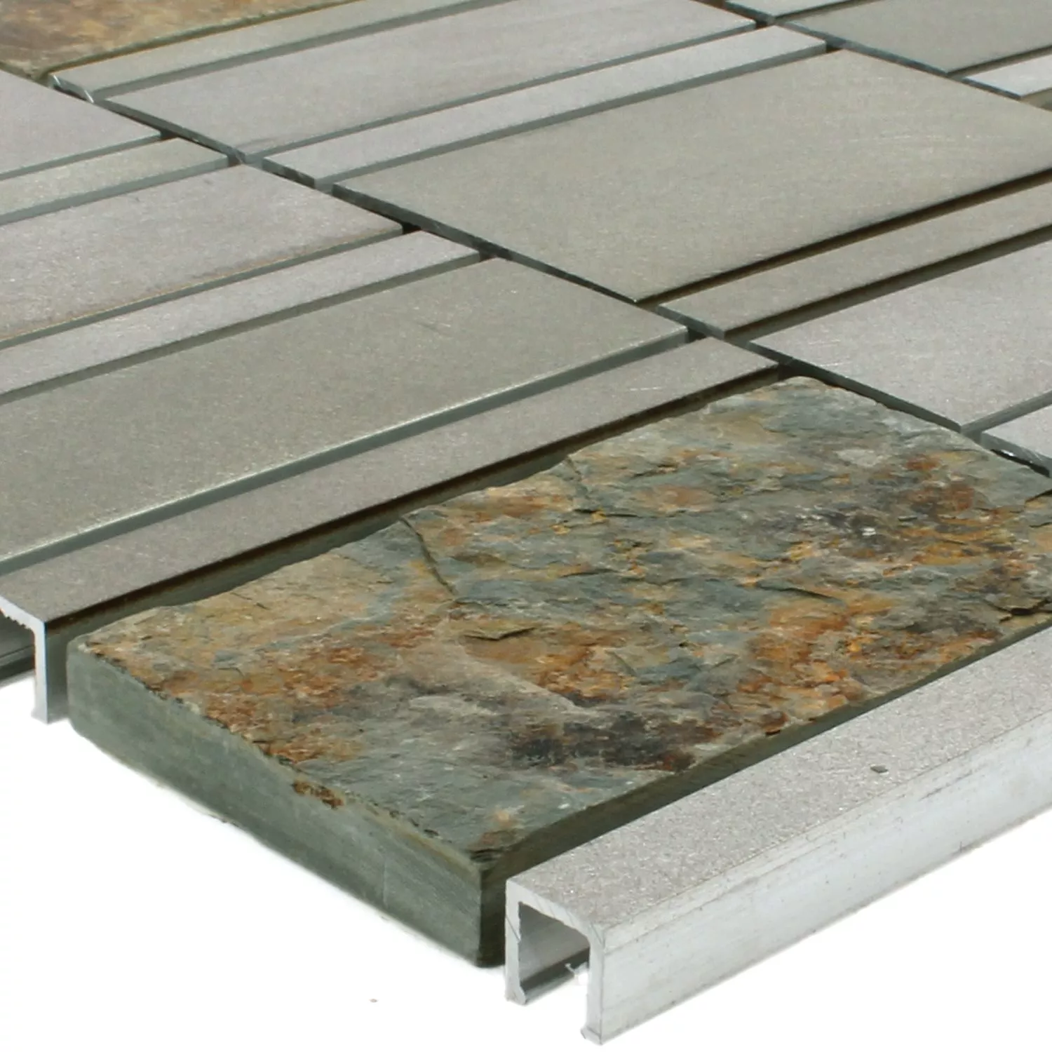 Plăci De Mozaic Piatră Naturală Aluminiu Avanti Maro Plăci De Mozaic Piatră Naturală Aluminiu Avanti Maro