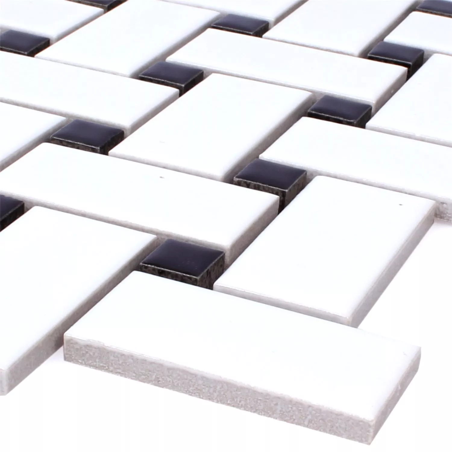 Plăci De Mozaic Ceramică Sevilla Alb Negru