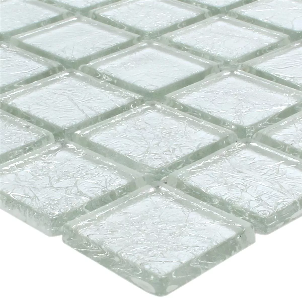 Plăci De Mozaic Sticlă Lucca Argint 23x23x4mm Plăci De Mozaic Sticlă Lucca Argint 23x23x4mm