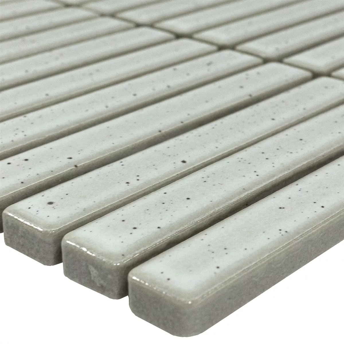 Tiglă De Mozaic Wallachia Alb Vechi Strălucitor 12x92x8 mm
