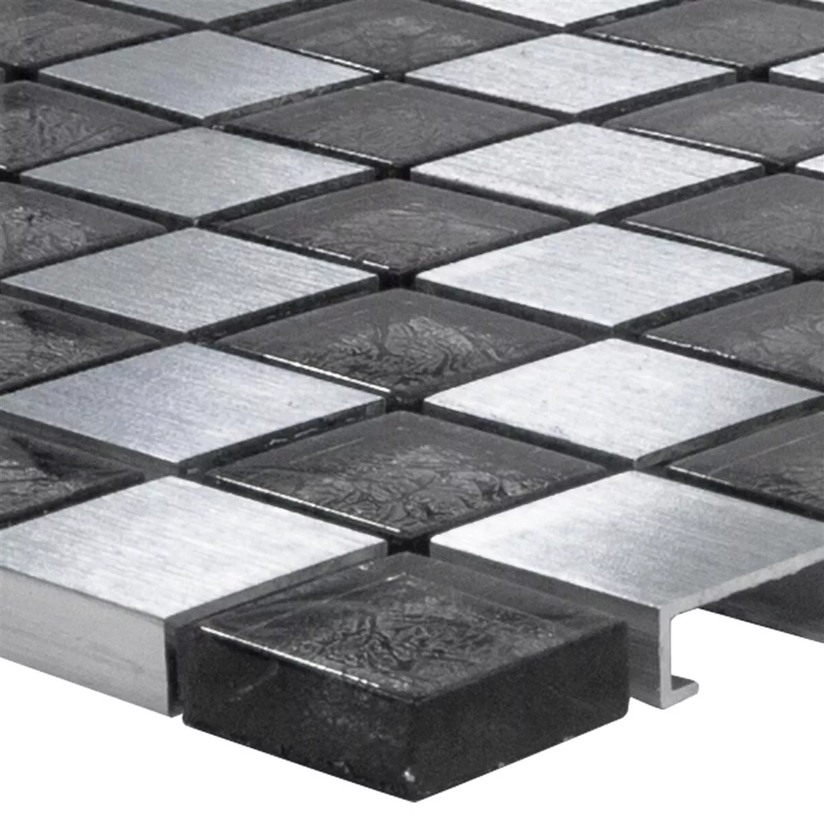 Sticlă Aluminiu Plăci De Mozaic Eldorien Argint-Gri Sticlă Aluminiu Plăci De Mozaic Eldorien Argint-Gri
