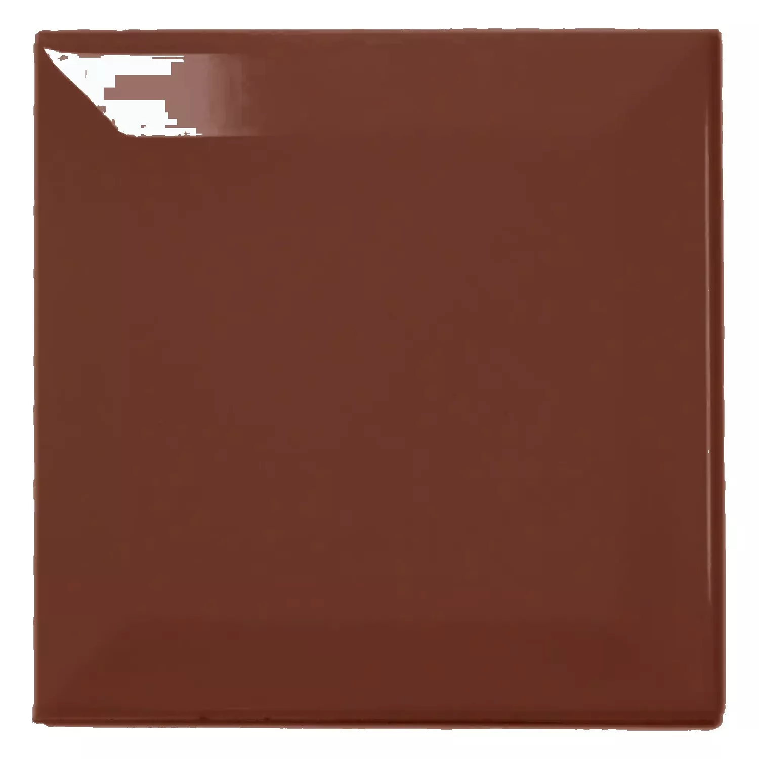 Tigla de metrou Maro Strălucitor 10x10 cm Fațetă Catarina Marron