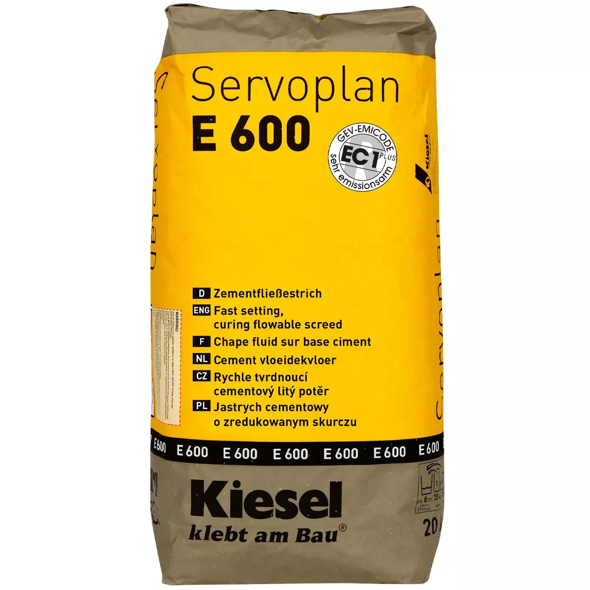 Șapă curgătoare de ciment Kiesel Servoplan E 600 20 kg Șapă curgătoare de ciment Kiesel Servoplan E 600 20 kg