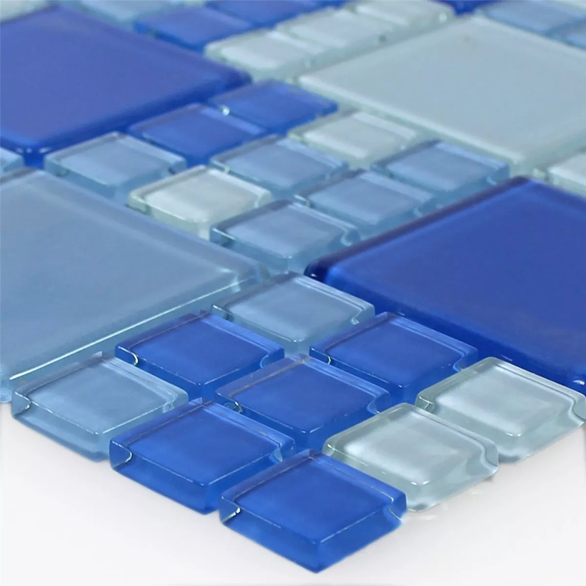 Mozaic De Sticlă Gresie Albastru Albastru Deschis Mix
