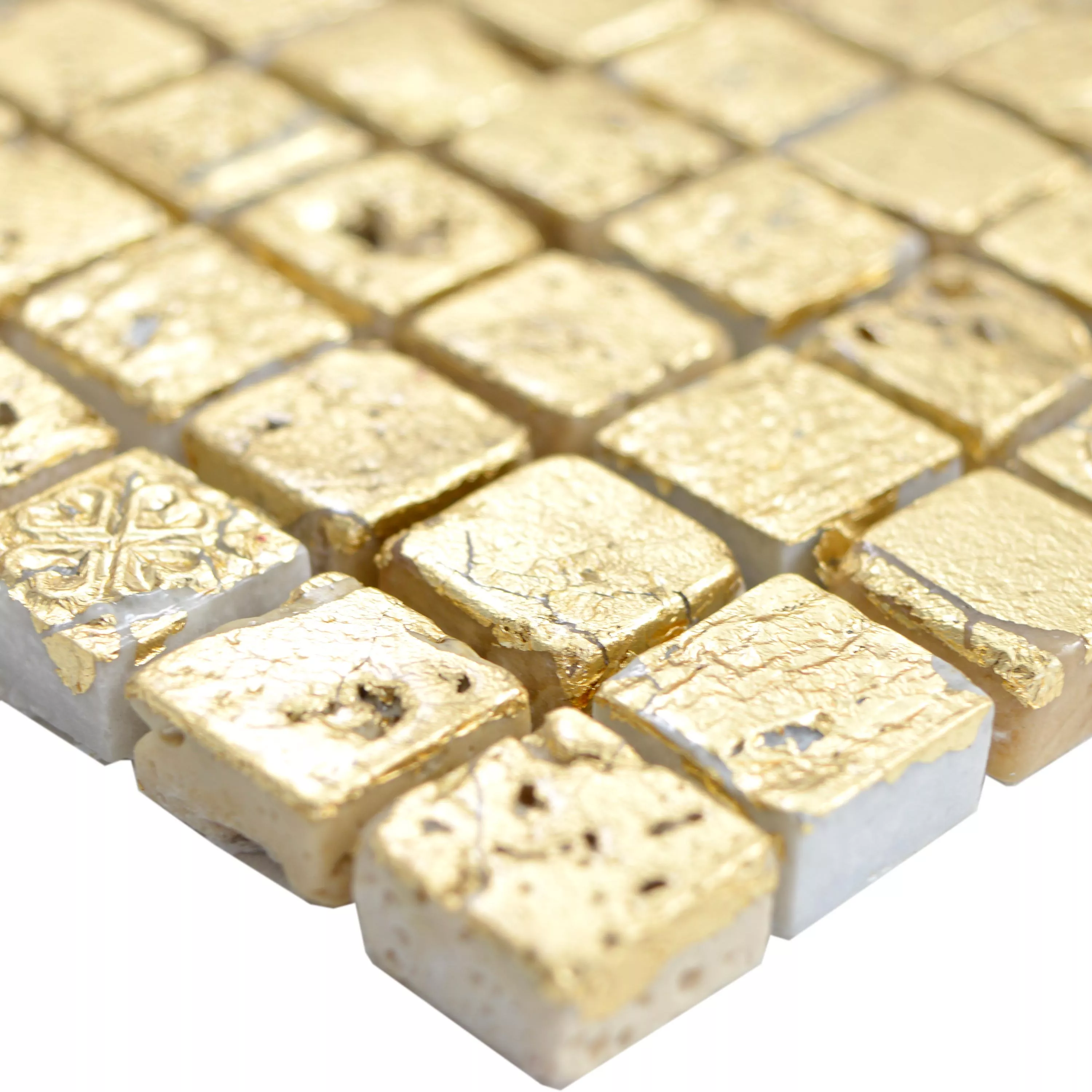 Model din Piatră Naturală Răşină Plăci De Mozaic Lucky Aur