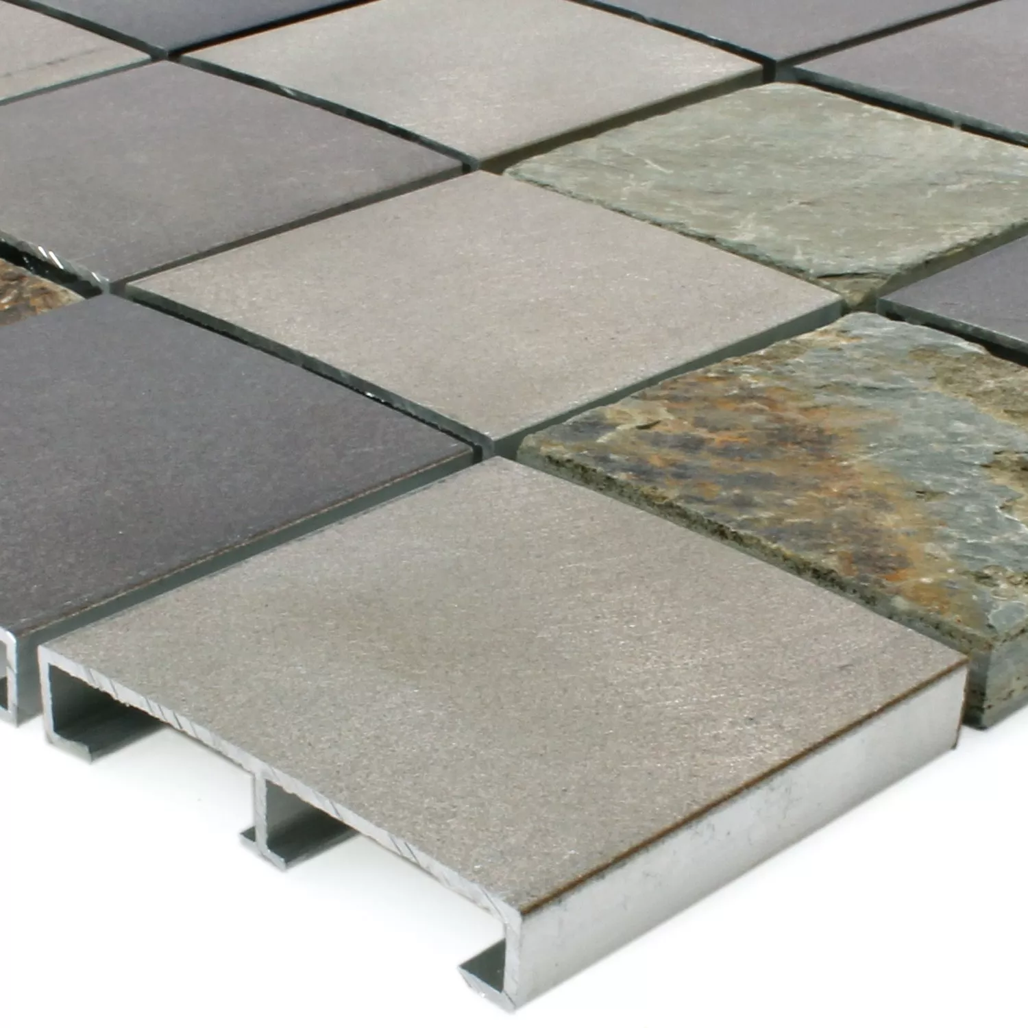Plăci De Mozaic Piatră Naturală Aluminiu Moon Maro Plăci De Mozaic Piatră Naturală Aluminiu Moon Maro