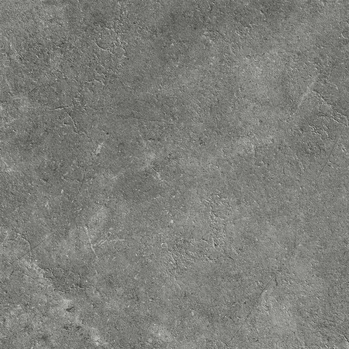 Plăci De Terasă Bangui Aspect De Piatră Gri Inchis 60x60 cm Plăci De Terasă Bangui Aspect De Piatră Gri Inchis 60x60 cm