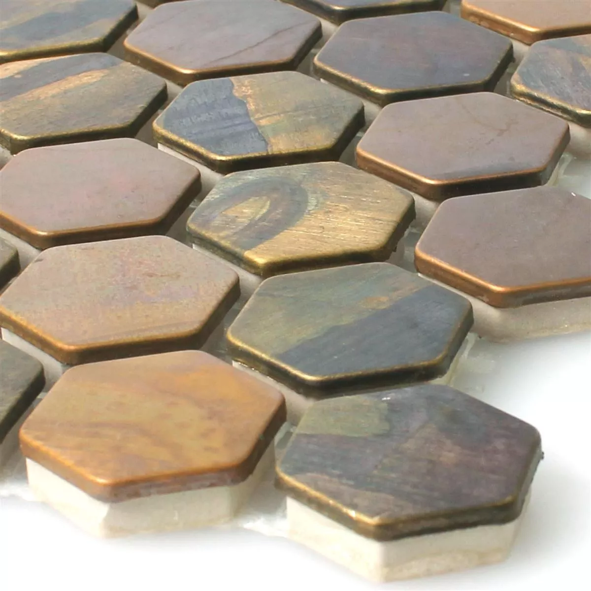 Plăci De Mozaic Cupru Merkur Hexagon Maro 24