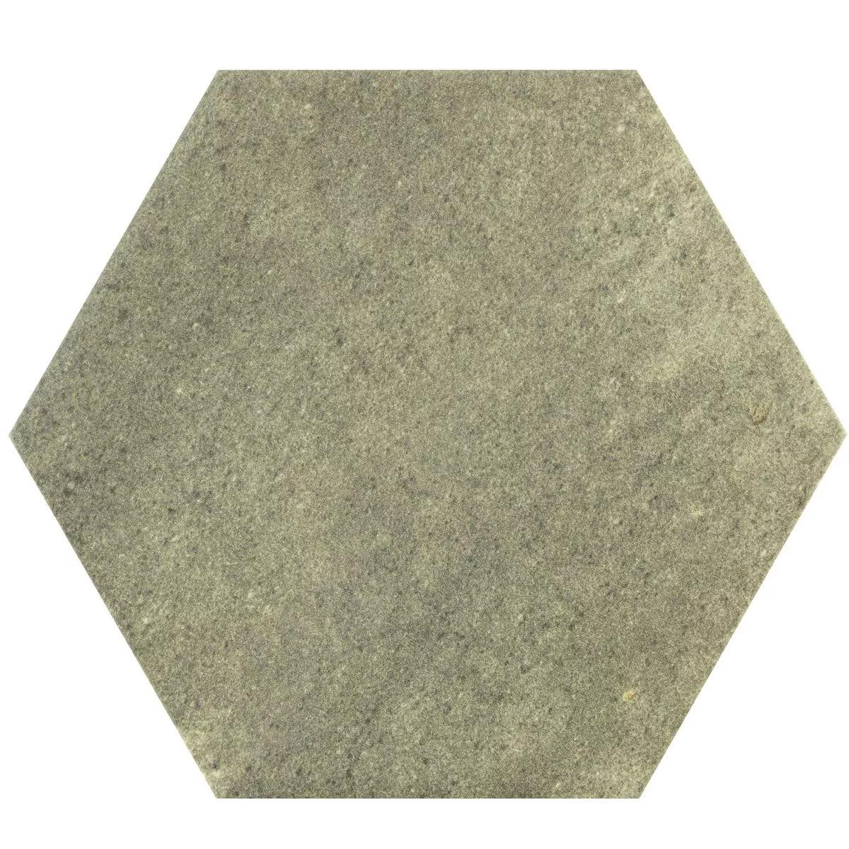 Model din Gresie Arosa Înghețată Hexagon Verde Măsliniu 17,3x15cm