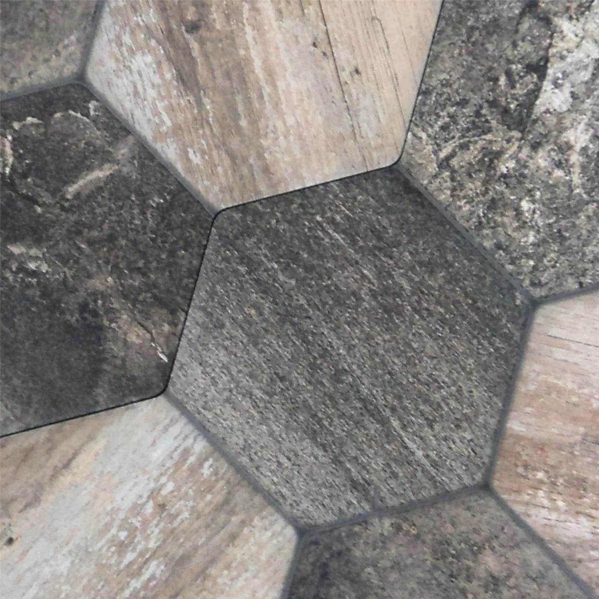 Gresie Hexagon Old Aspect De Lemn 45x45cm